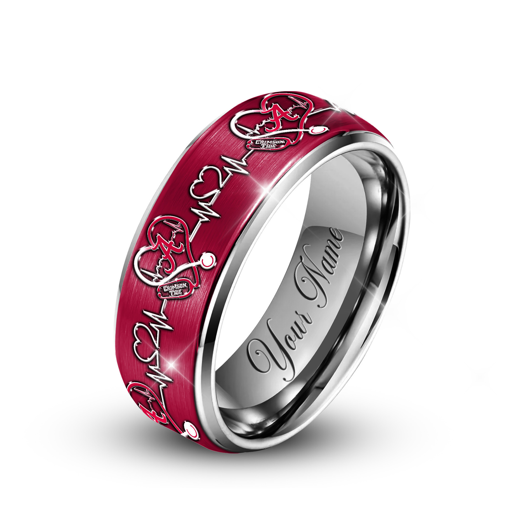 Alabama Crimson Tide | Premium Silver Tungsten Nurse Ring – Perfect Gift For Fan TTH2105114