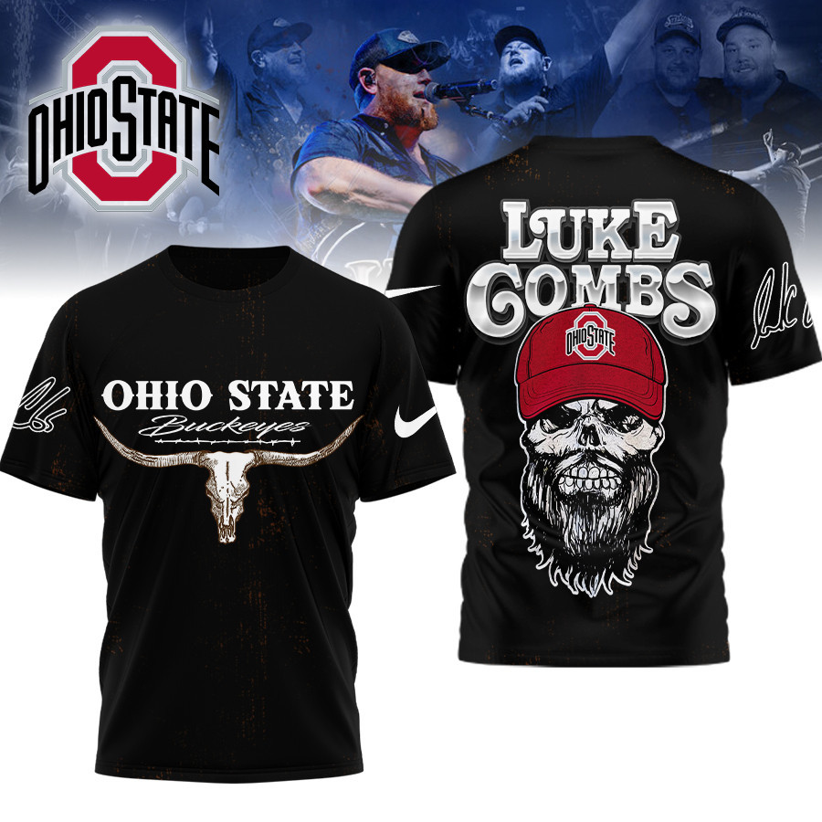 Ohio State Buckeyes | Premium NCAA Luke Combs Country Music 3D Shirt TTH2105331 - Image 2
