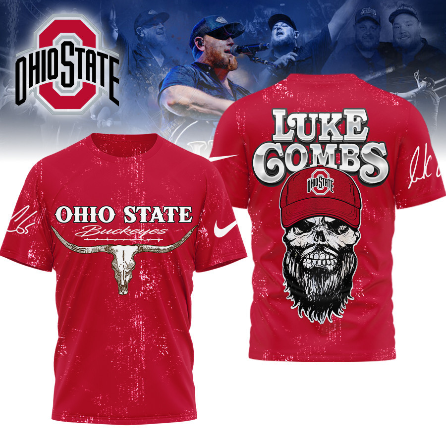 Ohio State Buckeyes | Premium NCAA Luke Combs Country Music 3D Shirt TTH2105331 - Image 3