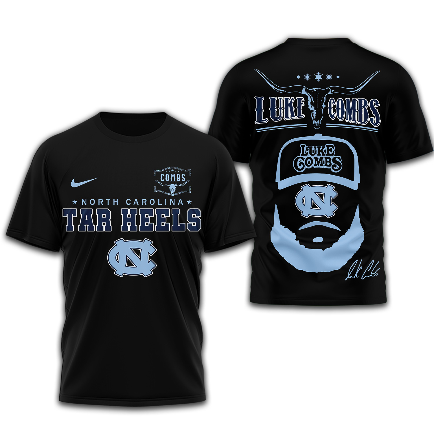 North Carolina Tar Heels | Premium NCAA Luke Combs 3D Shirt TTH2105338