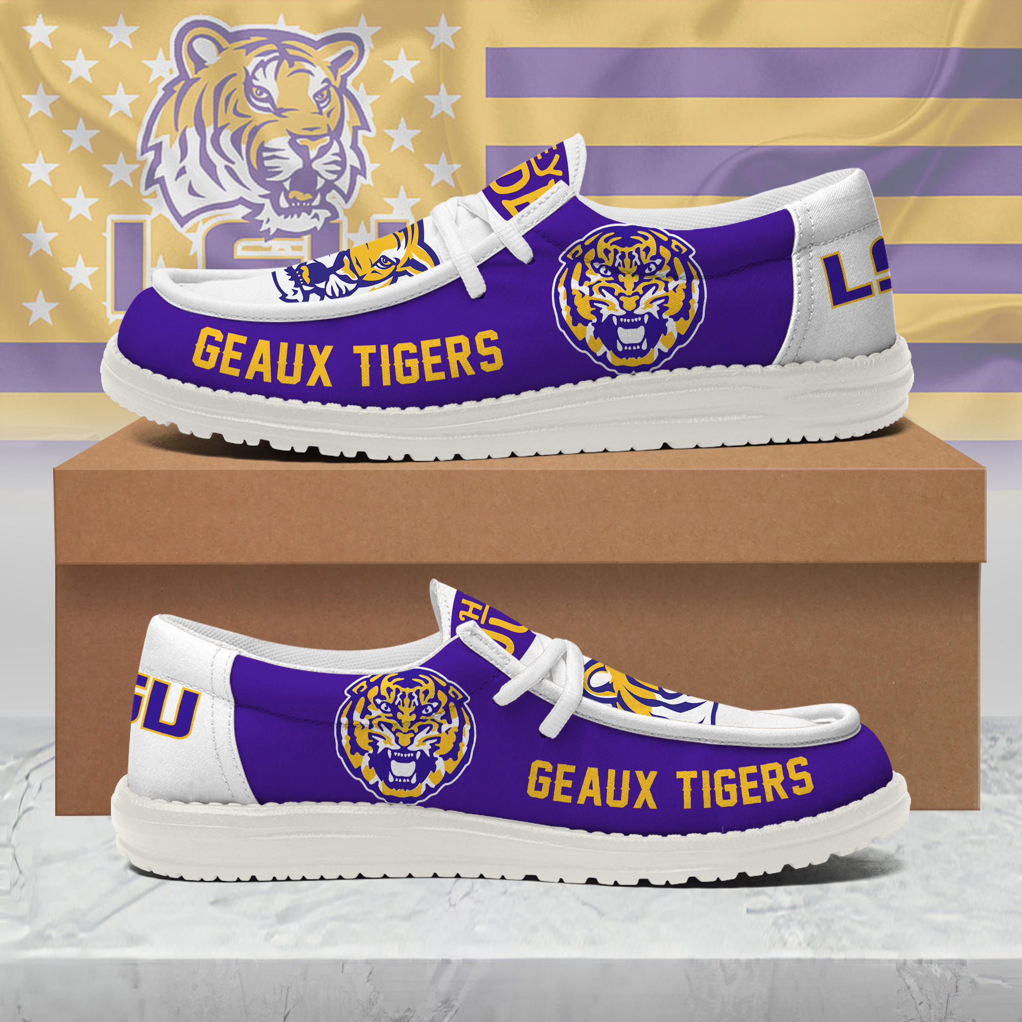 LSU Tigers x Premium Limited Edition Loafer Shoes – Gift for Fans TTH190535 - Image 2