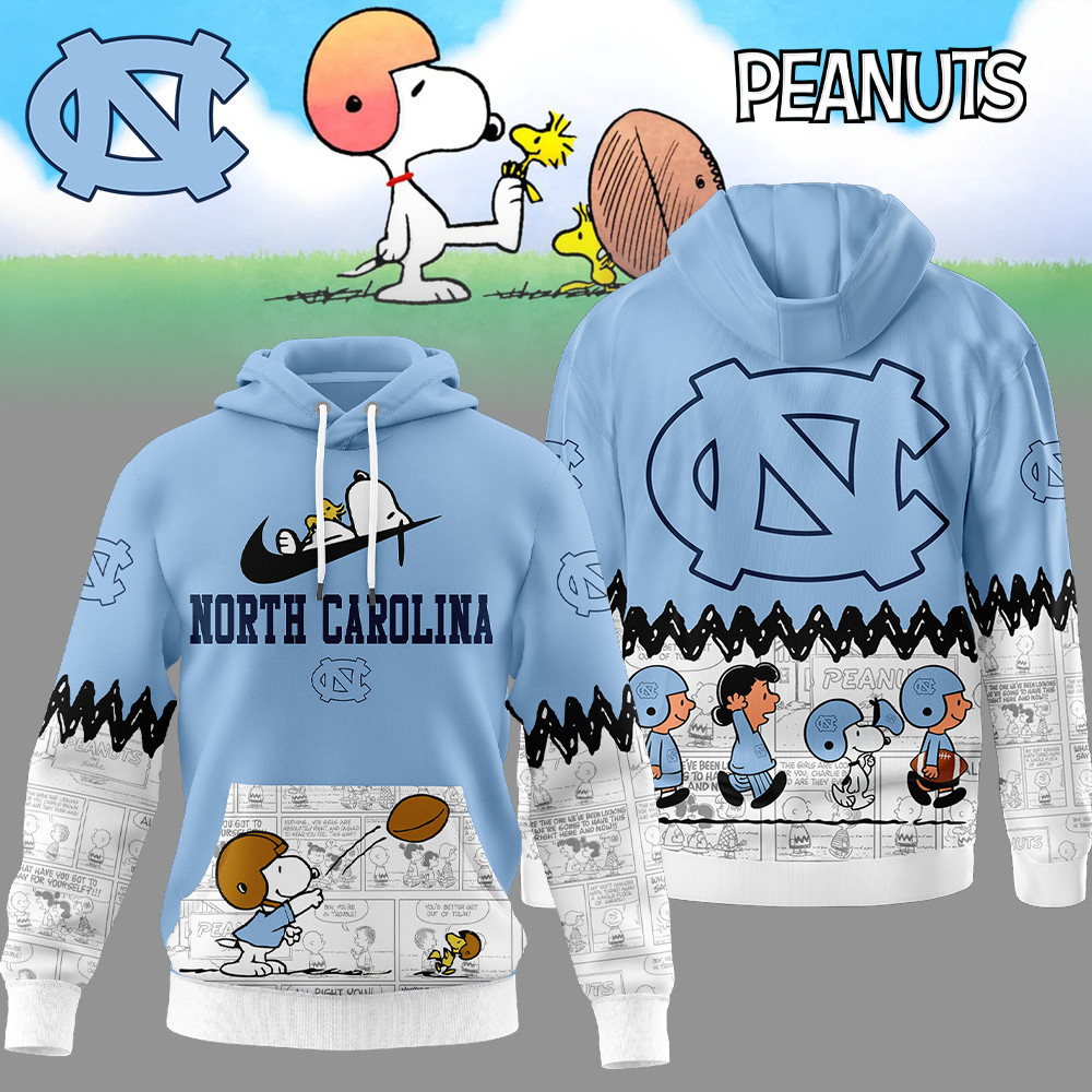 North Carolina Tar Heels | Premium NCAA Snoopy Peanuts Comic Hoodie TTH2105292 - Image 2
