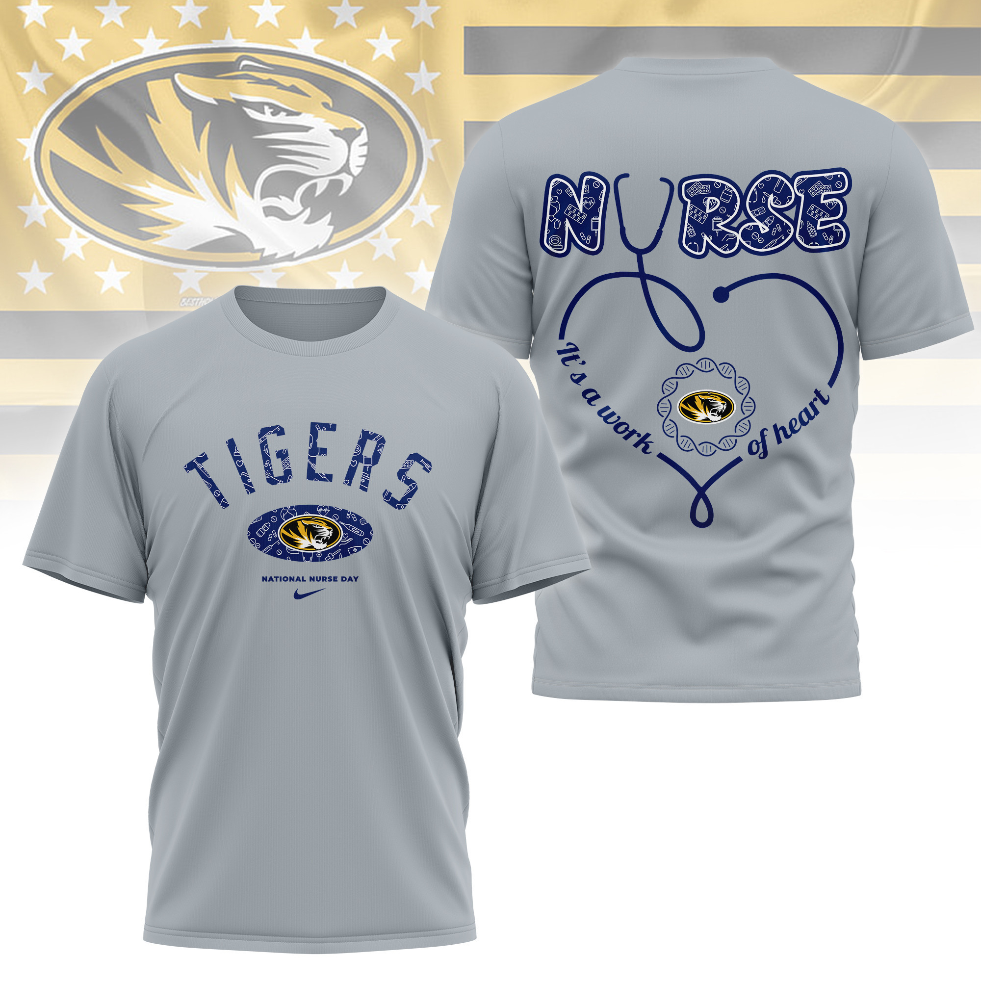 Missouri Tigers | Premium Nurse Appreciation Day 3D Shirt TTH2105281 - Image 2