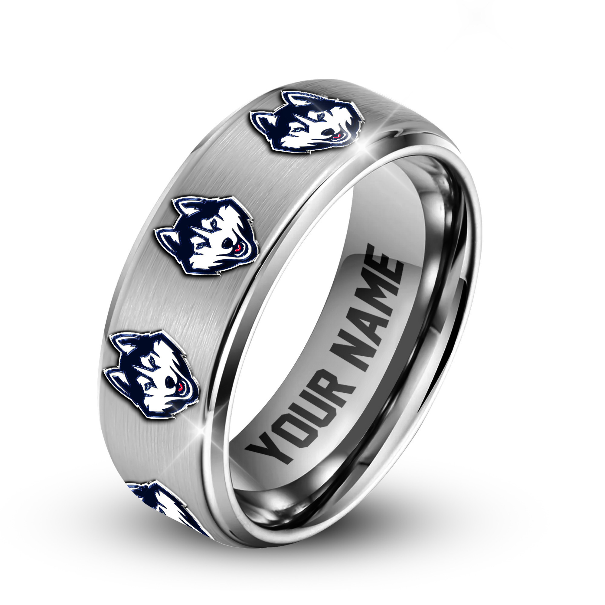 UConn Huskies | Premium Silver Tungsten Ring TTH210589