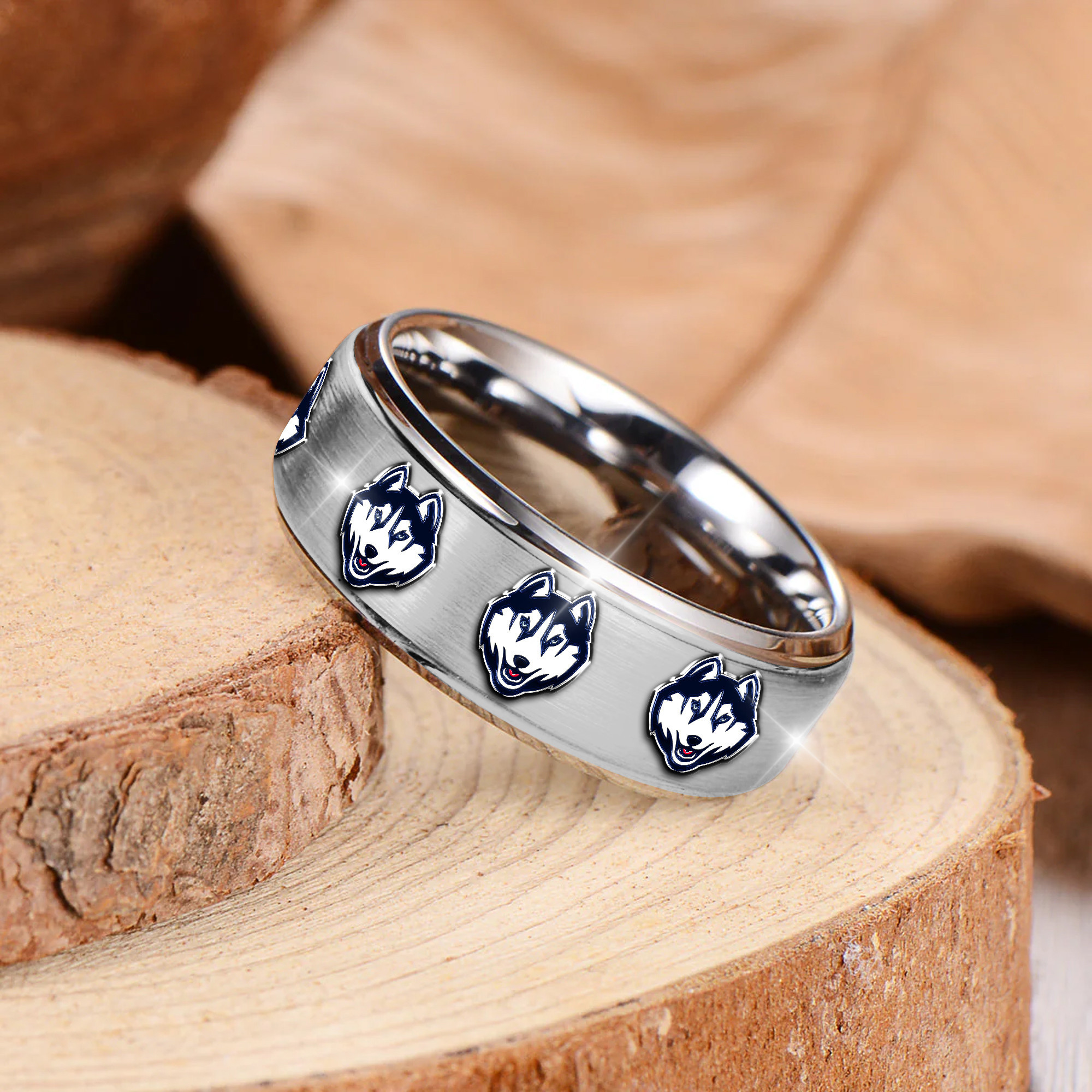 UConn Huskies | Premium Silver Tungsten Ring TTH210589 - Image 2