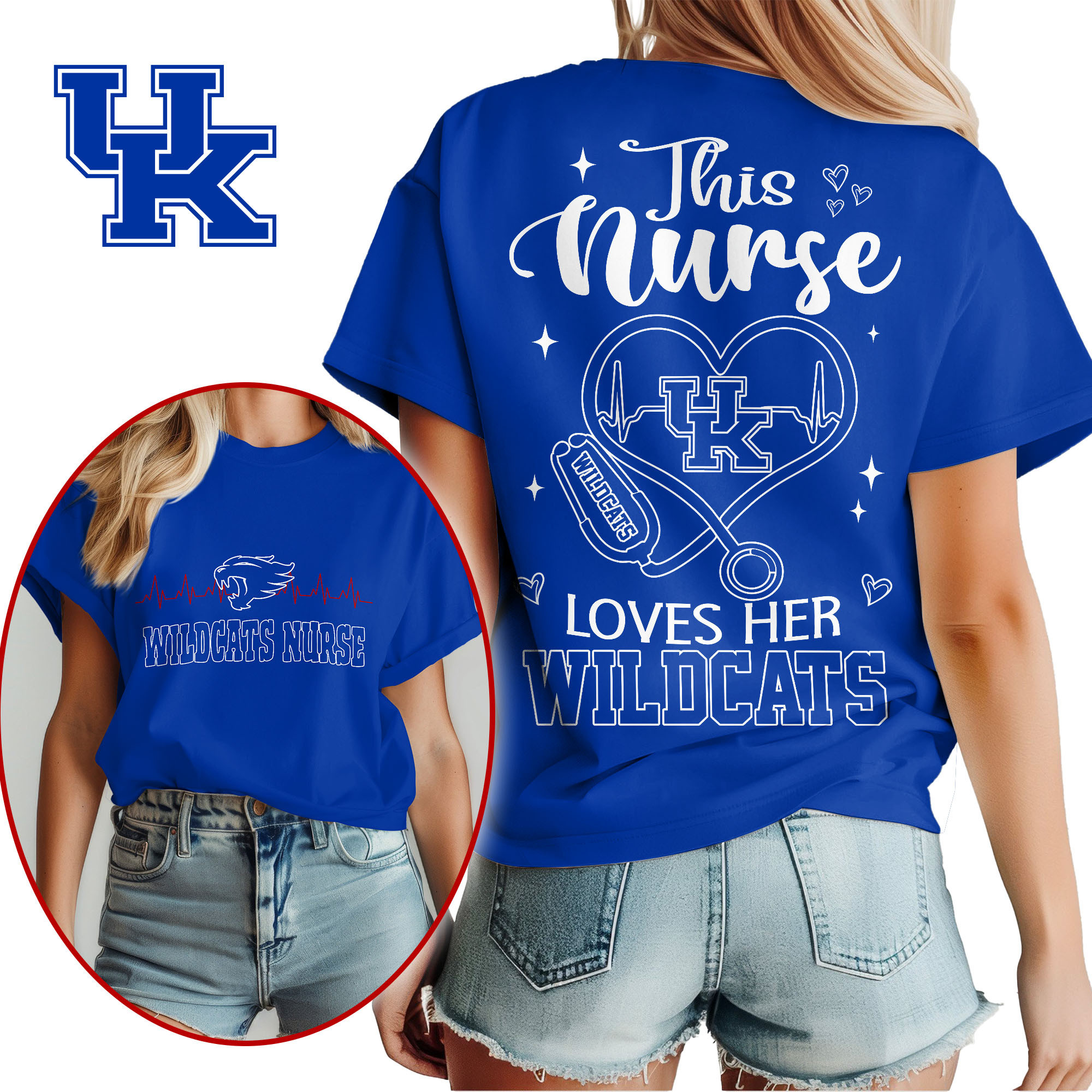 Kentucky Wildcats | Premium Nurse Appreciation Month Women’s Shirt TTH2105224 - Image 2