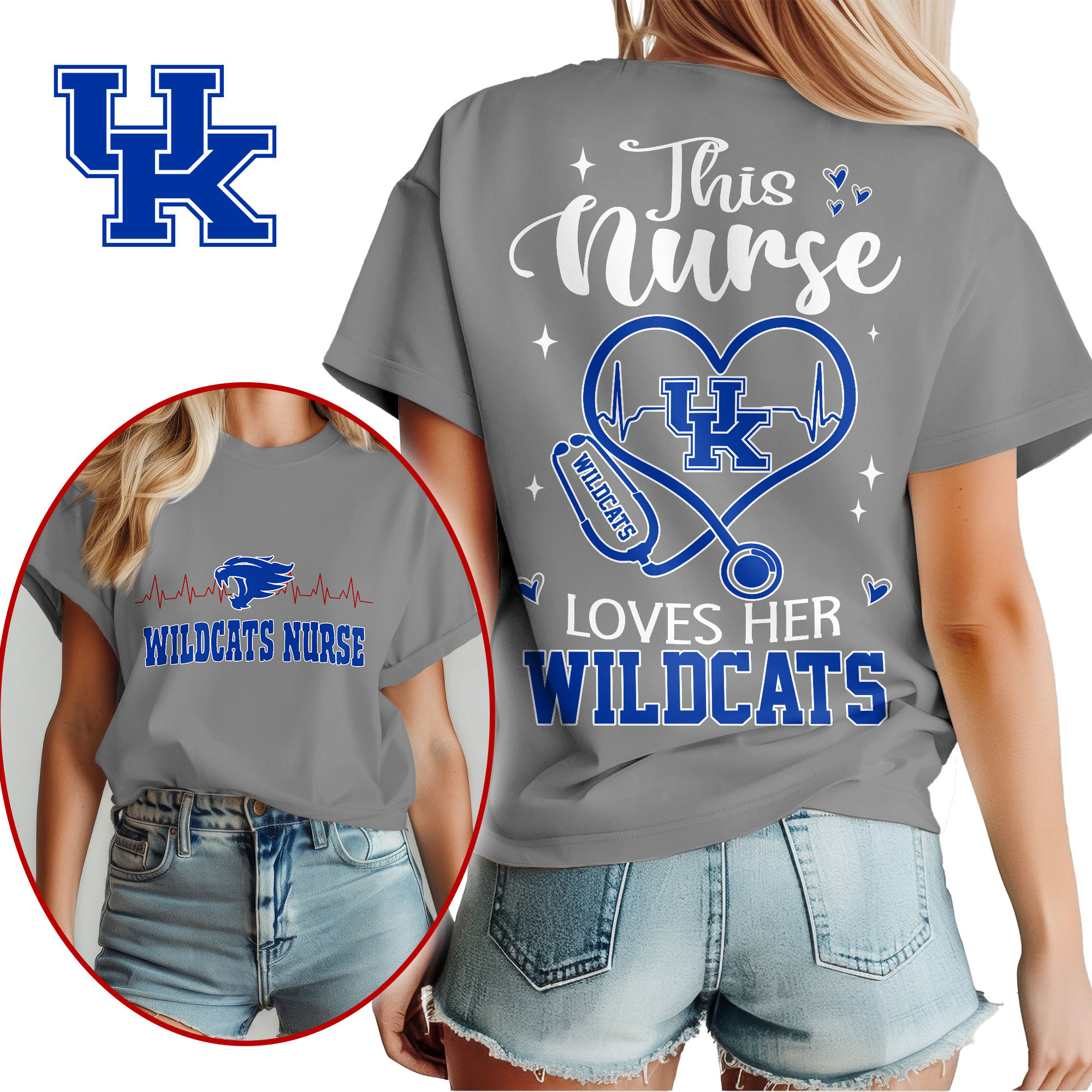 Kentucky Wildcats | Premium Nurse Appreciation Month Women’s Shirt TTH2105224 - Image 3