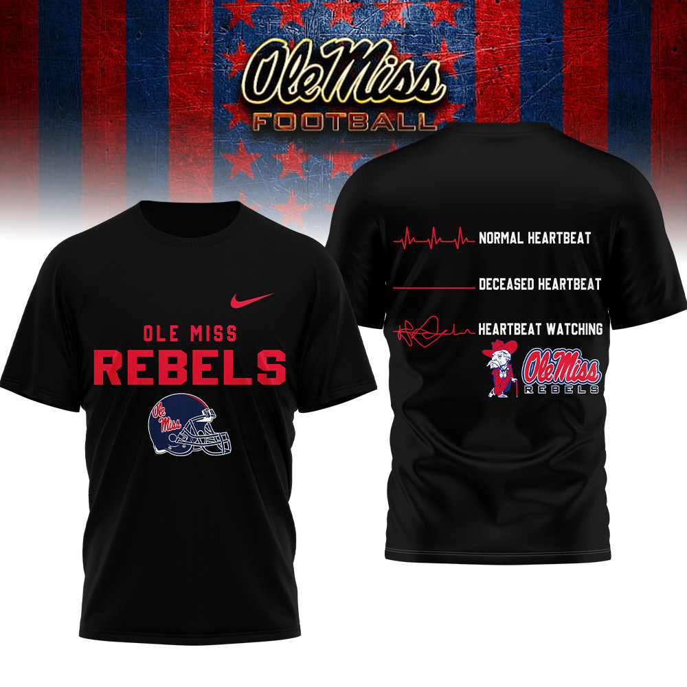 Ole Miss Rebels | Premium NCAA Heartbeat of True Fan 3D Shirt TTH2105258