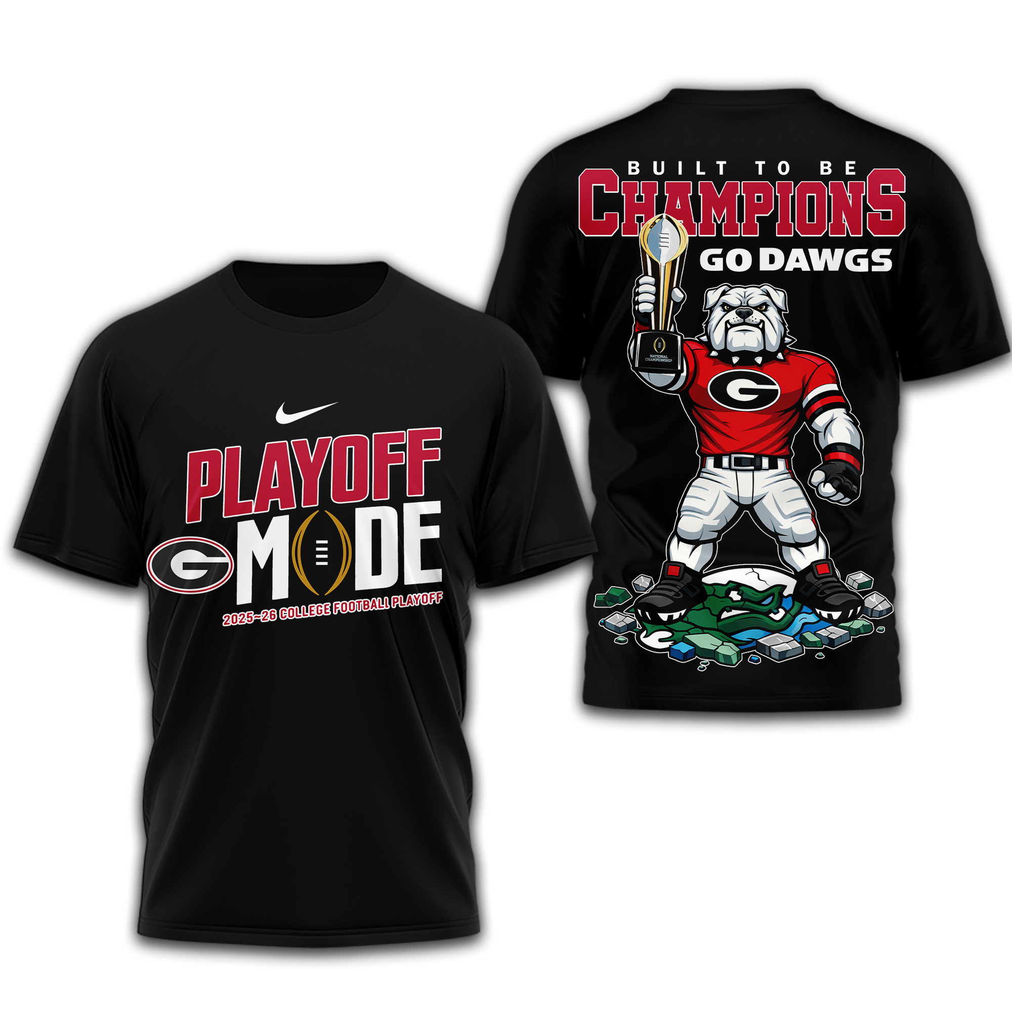 Georgia Bulldogs | Premium NCAA Built to Be Champions 3D T-Shirt TTH2105286