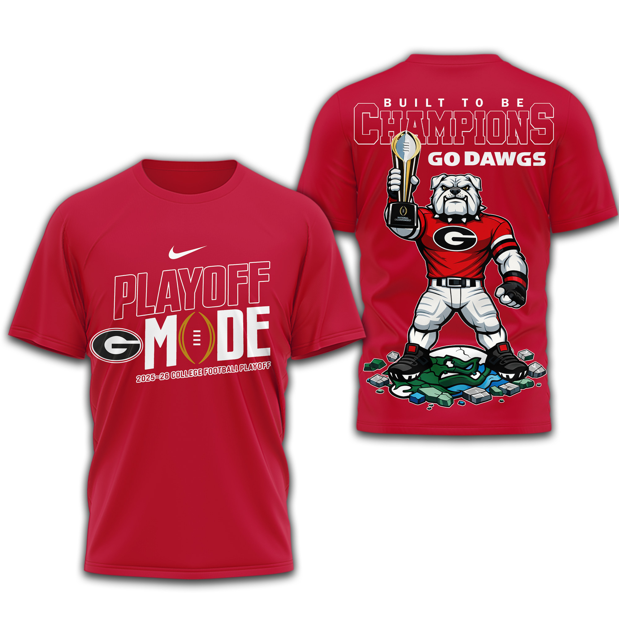 Georgia Bulldogs | Premium NCAA Built to Be Champions 3D T-Shirt TTH2105286 - Image 2