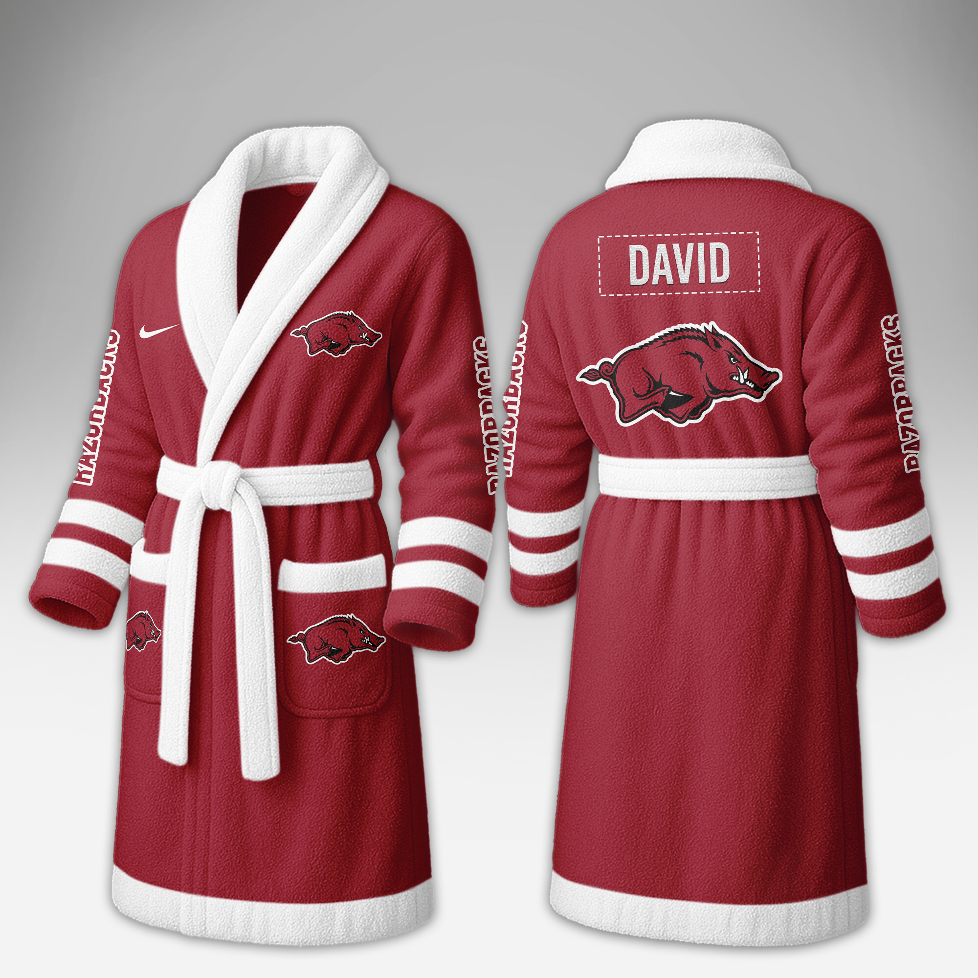 Arkansas Razorbacks | Premium NCAA Fleece Bathrobe TTH2105284