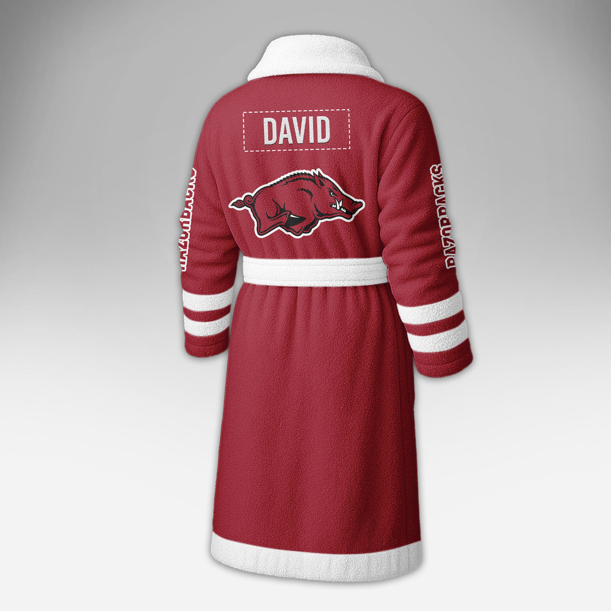 Arkansas Razorbacks | Premium NCAA Fleece Bathrobe TTH2105284 - Image 3