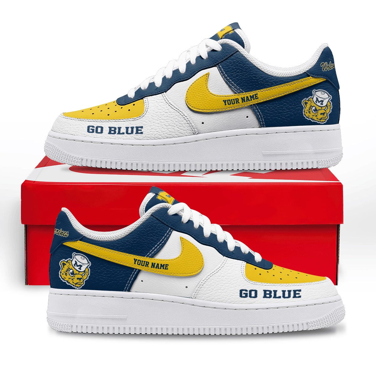 Michigan Wolverines x Premium AF1 Shoes Limited Edition – Gift for Fans TTH190536