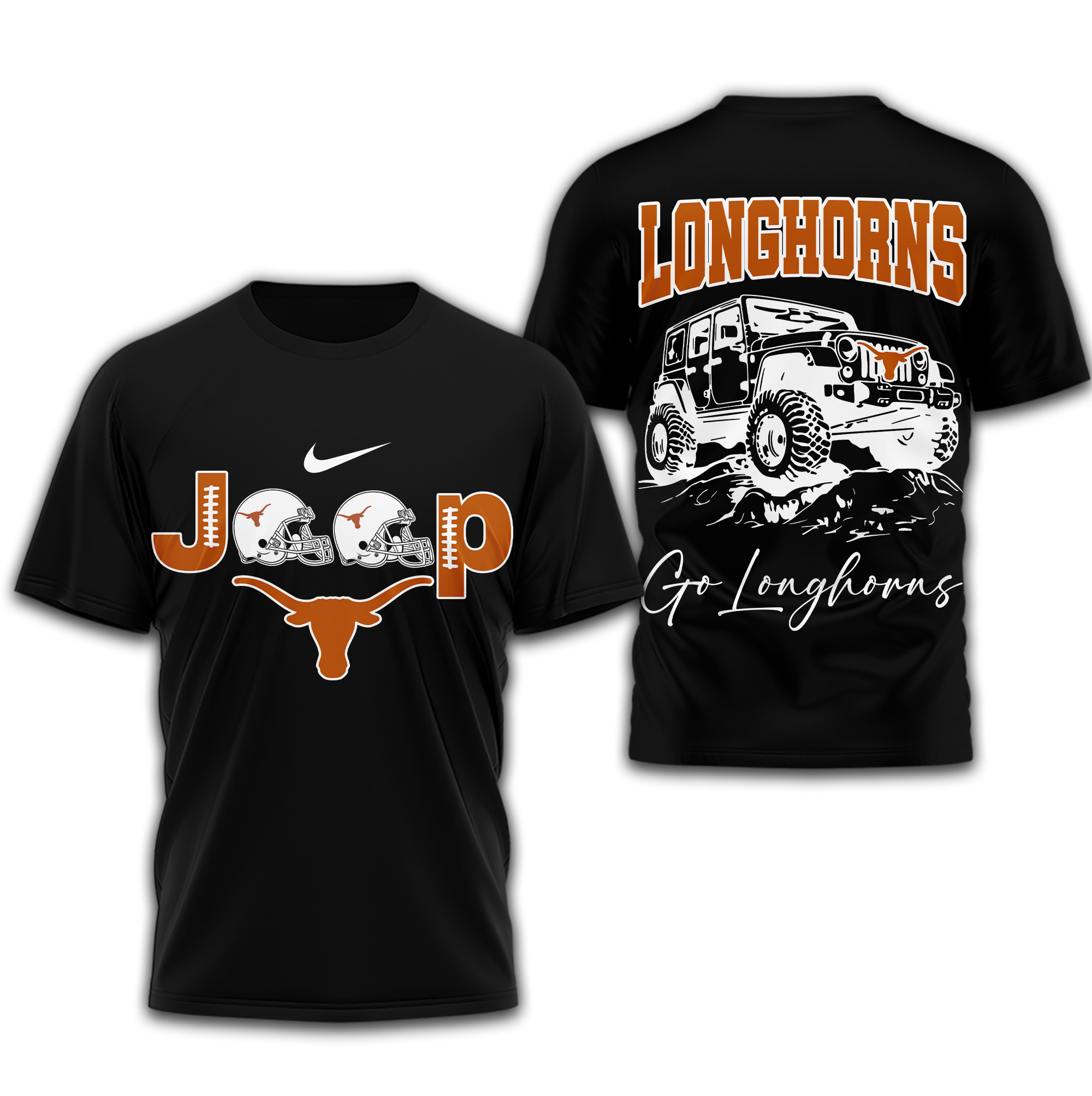 Texas Longhorns | Premium NCAA Jeep 3D Shirt TTH2105266
