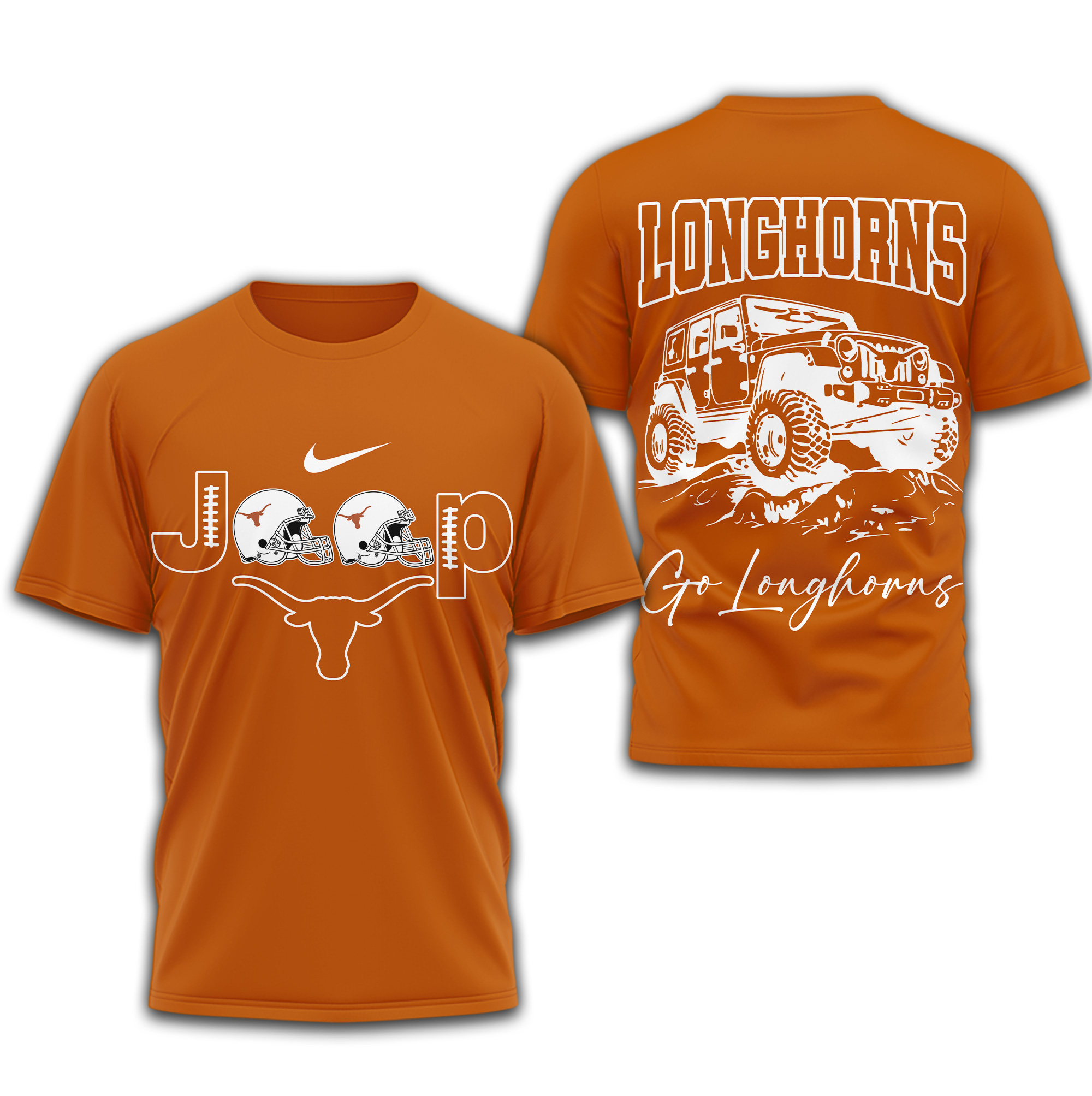 Texas Longhorns | Premium NCAA Jeep 3D Shirt TTH2105266 - Image 2