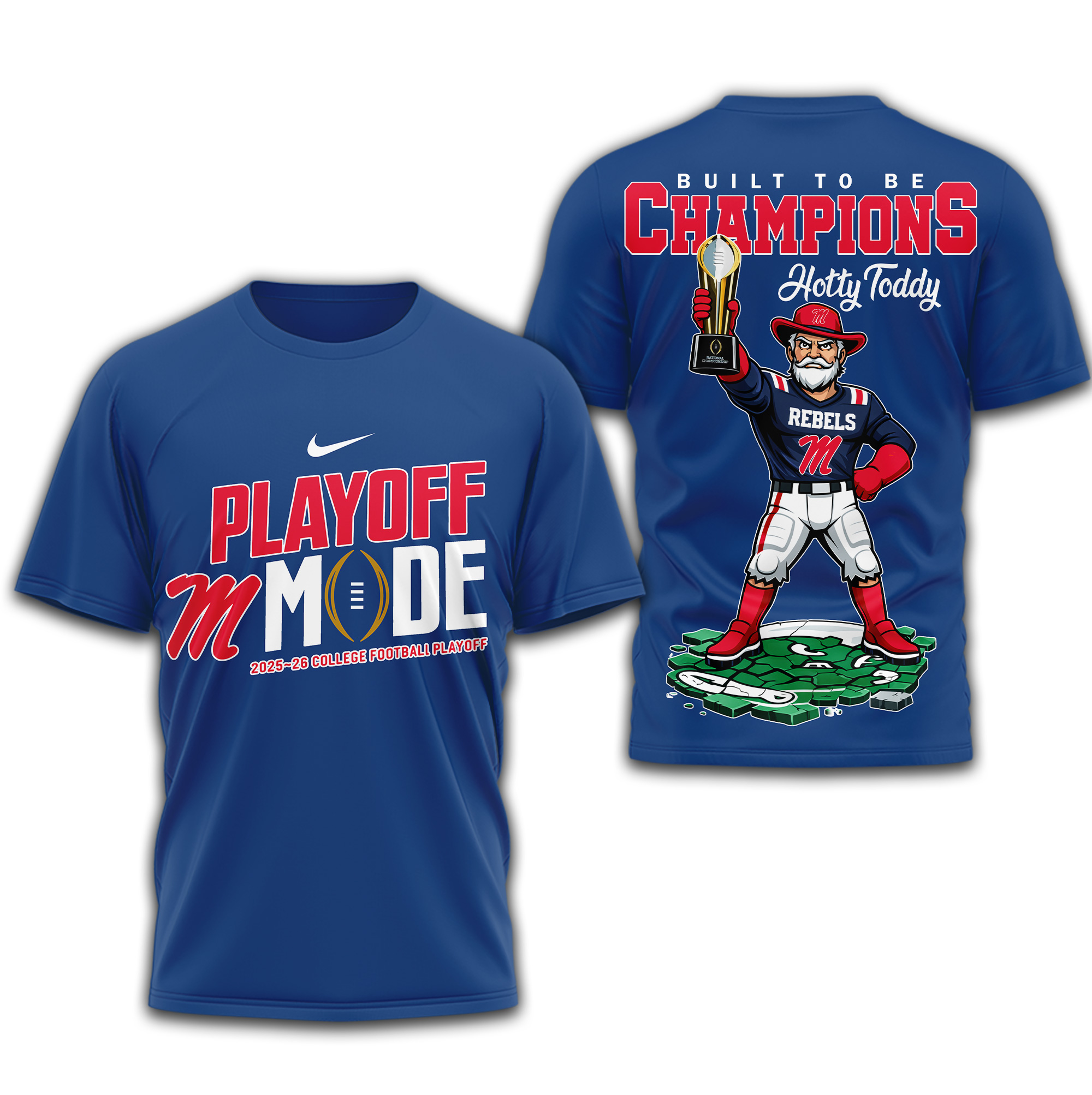 Ole Miss Rebels | Premium NCAA Built to Be Champions 3D T-Shirt TTH2105286 - Image 2
