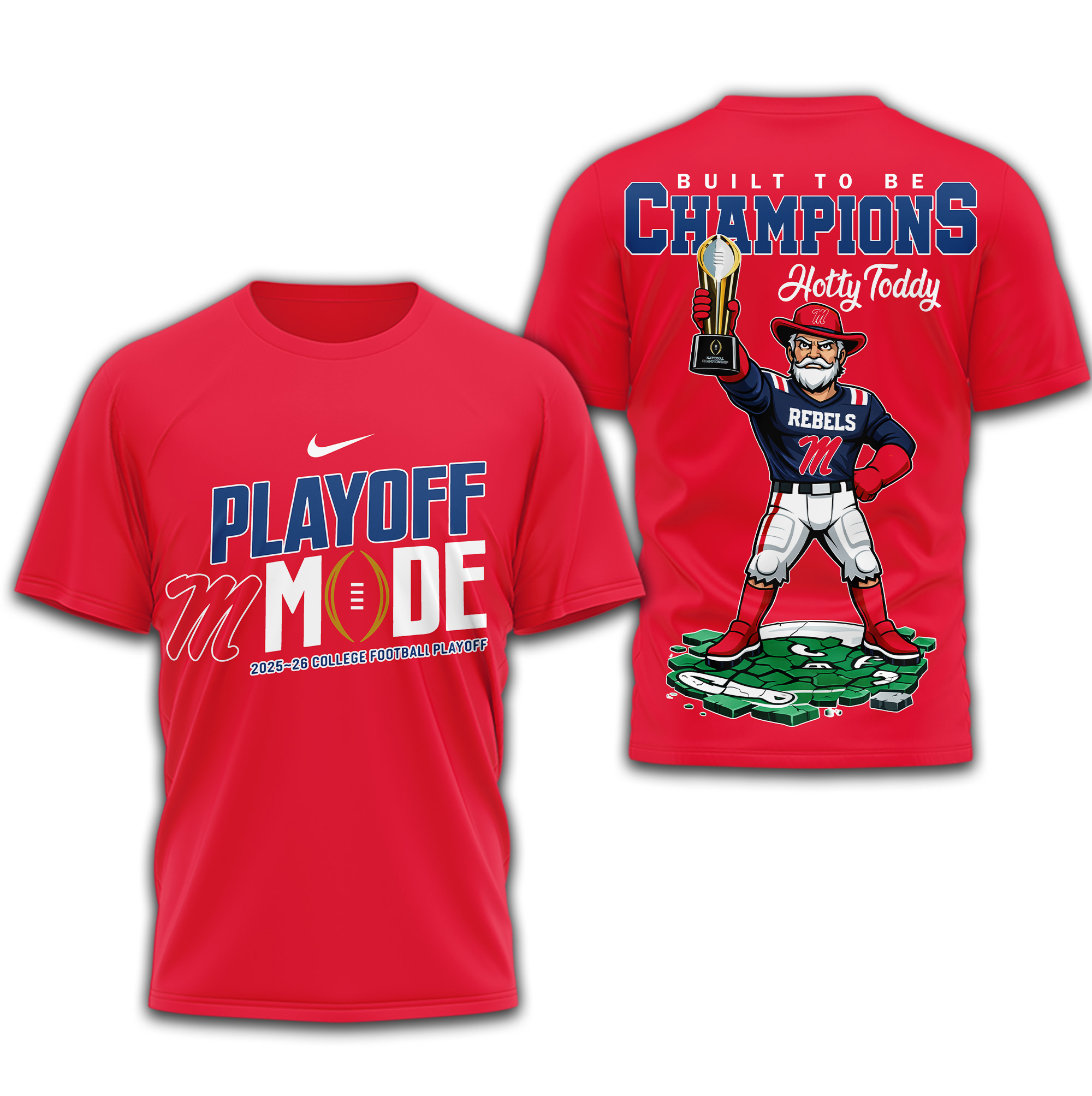 Ole Miss Rebels | Premium NCAA Built to Be Champions 3D T-Shirt TTH2105286 - Image 3