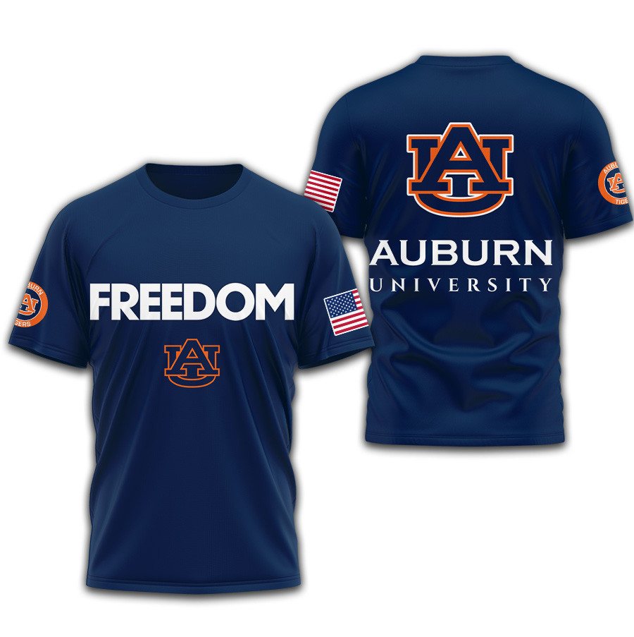 Auburn Tigers | Premium NCAA Freedom 3D Shirt TTH2105271 - Image 2