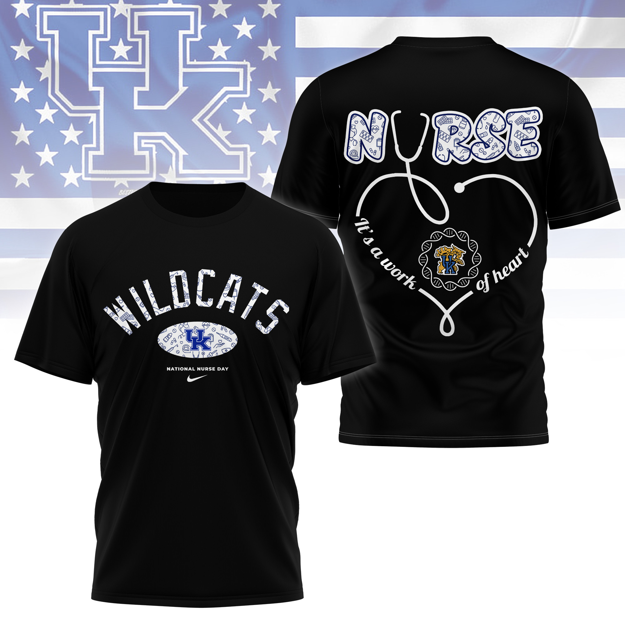 Kentucky Wildcats | Premium Nurse Appreciation Day 3D Shirt TTH2105281