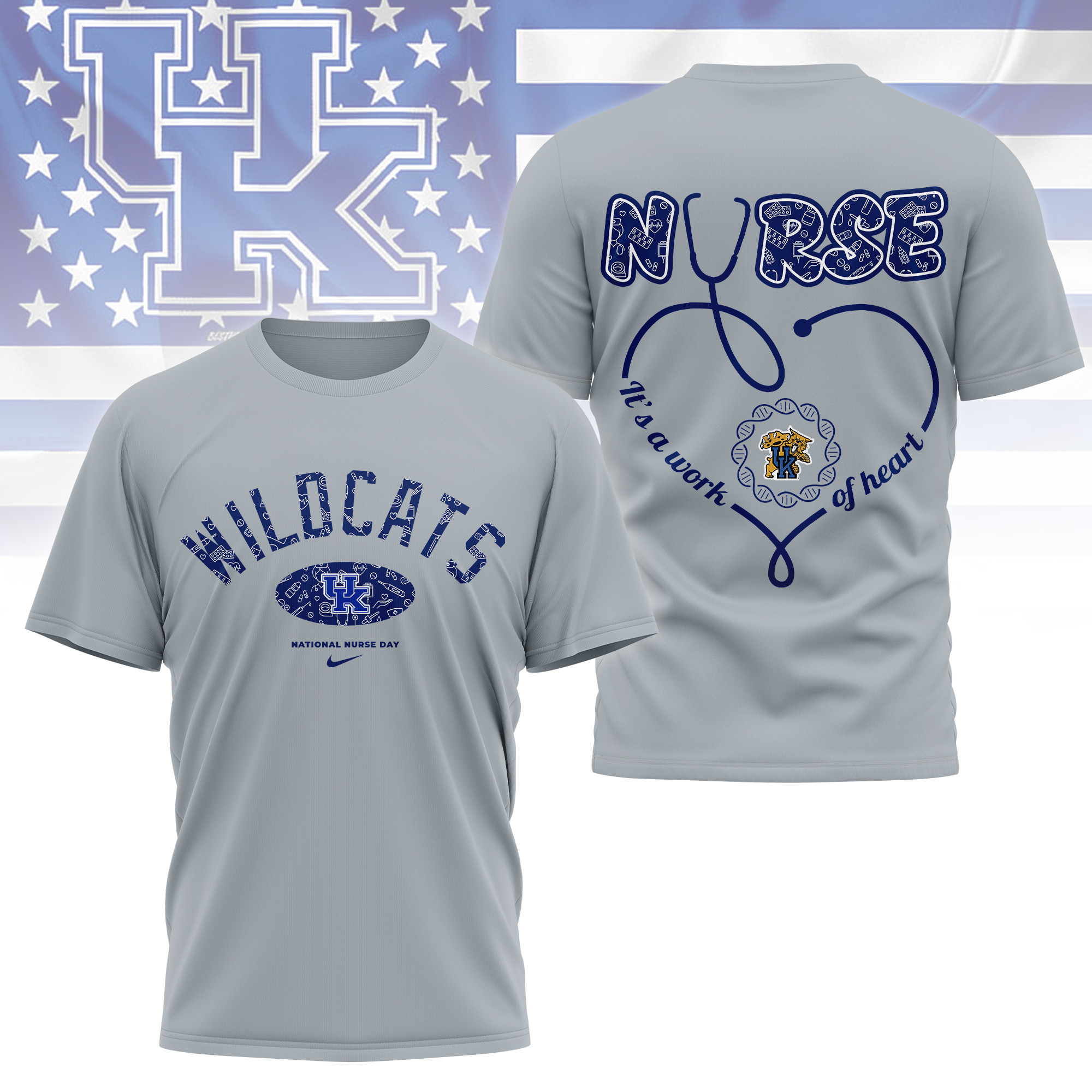 Kentucky Wildcats | Premium Nurse Appreciation Day 3D Shirt TTH2105281 - Image 2