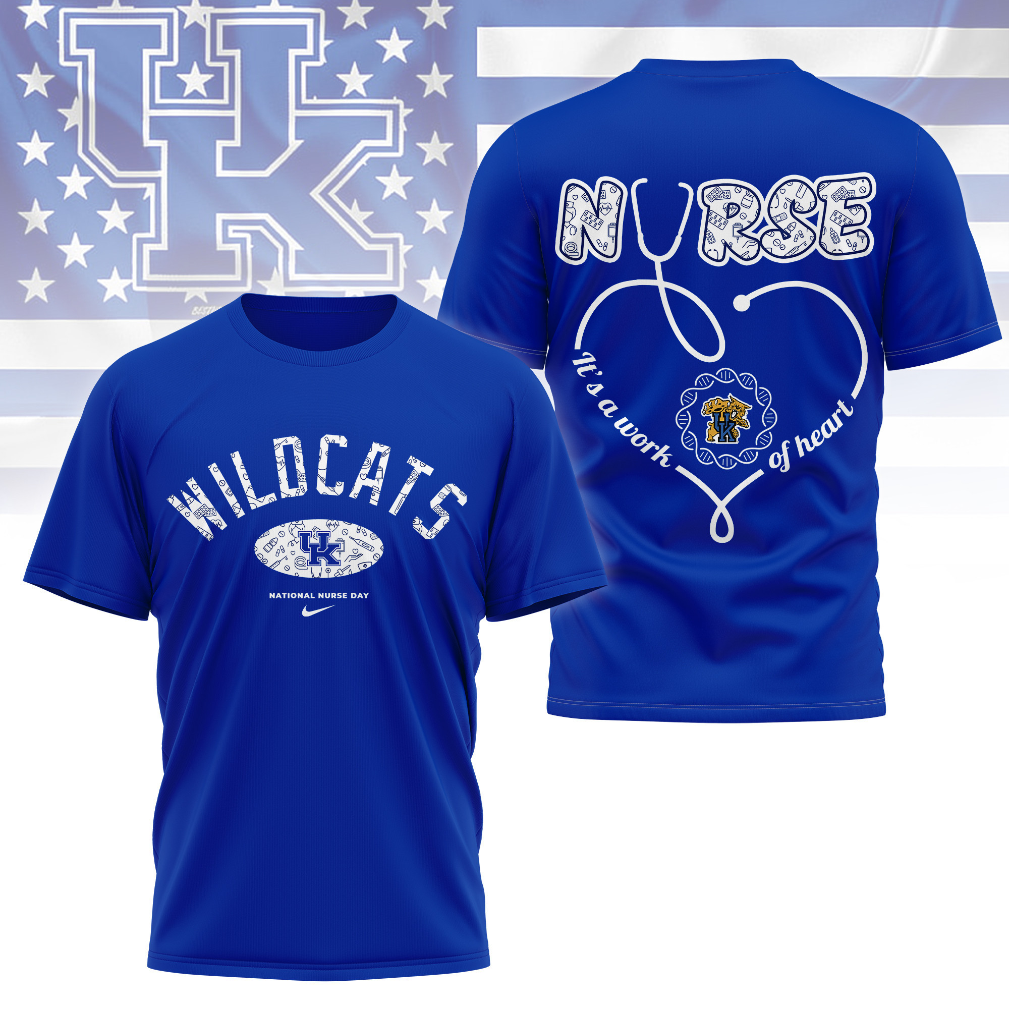 Kentucky Wildcats | Premium Nurse Appreciation Day 3D Shirt TTH2105281 - Image 3