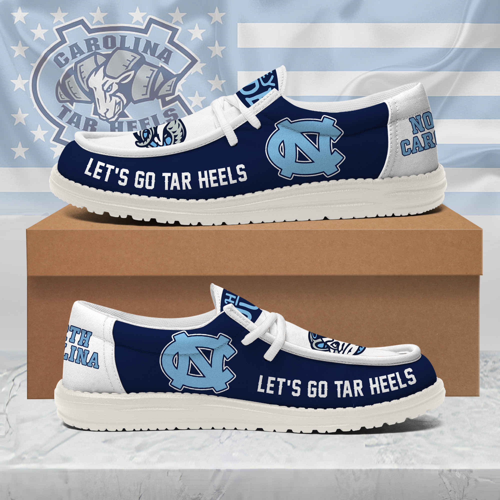 North Carolina Tar Heels x Premium Limited Edition Loafer Shoes – Gift for Fans TTH190535 - Image 2
