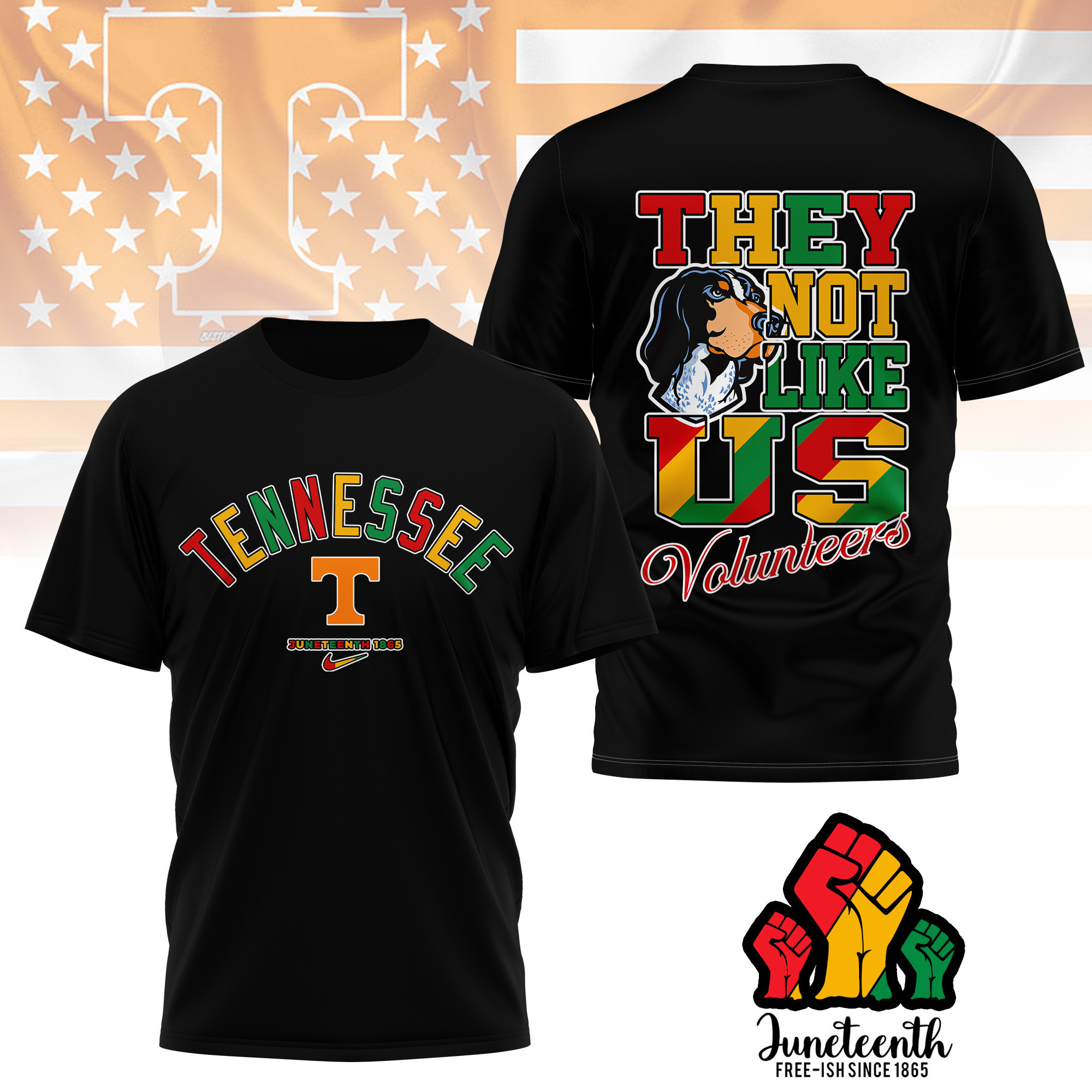 Tennessee Volunteers | Premium Juneteenth Freedom Day 3D Shirt TTH2105323