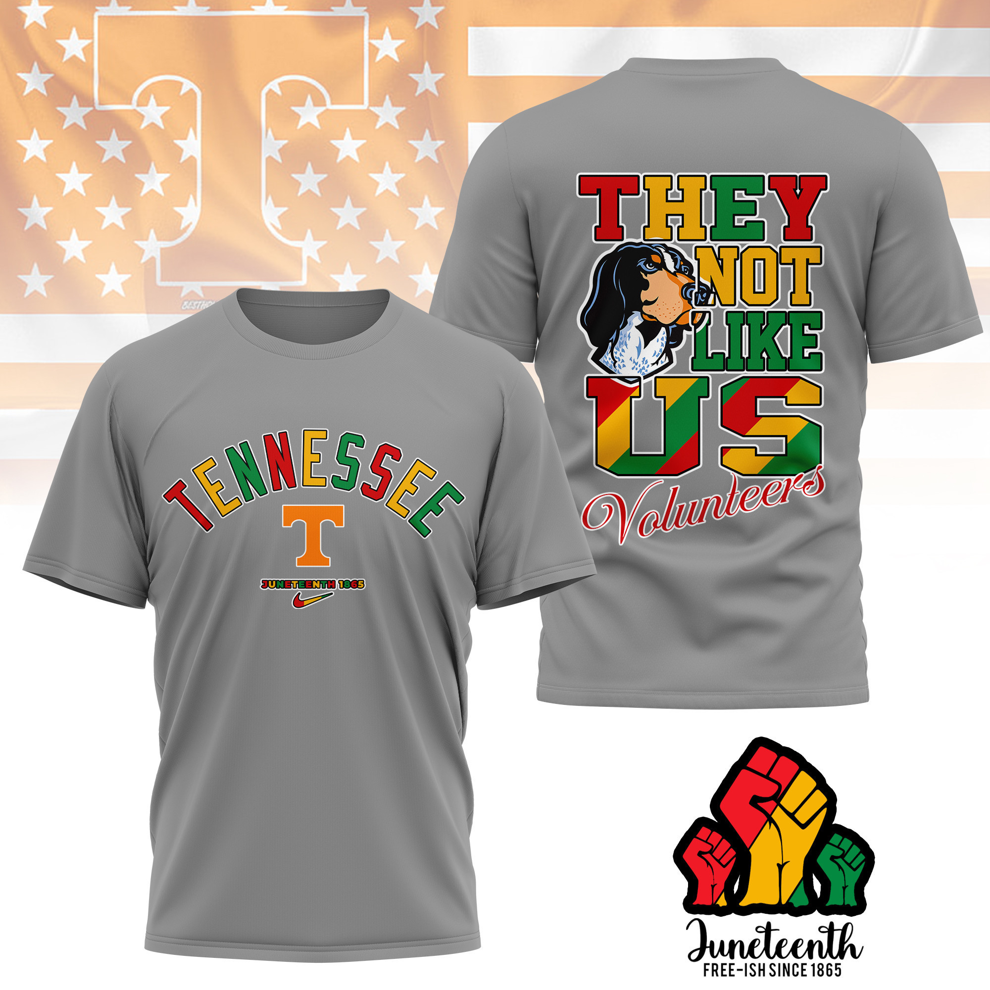 Tennessee Volunteers | Premium Juneteenth Freedom Day 3D Shirt TTH2105323 - Image 2