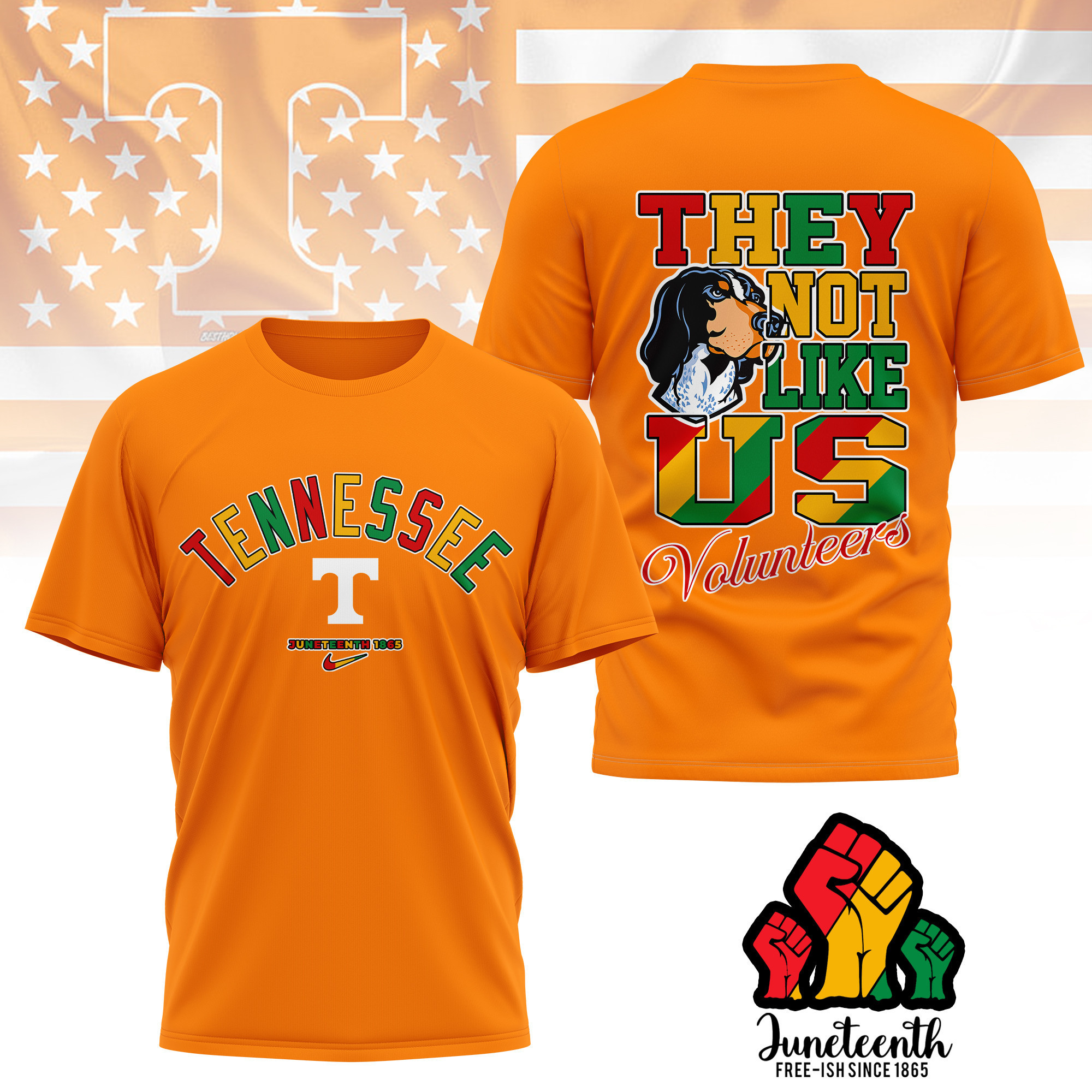 Tennessee Volunteers | Premium Juneteenth Freedom Day 3D Shirt TTH2105323 - Image 3