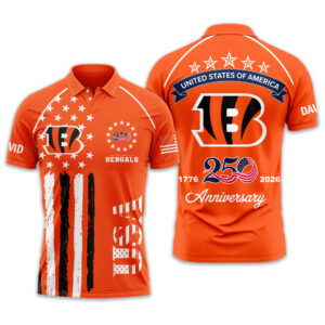 Cincinnati Bengals | Premium NFL American Semiquincentennial Polo Shirt TTH2105344