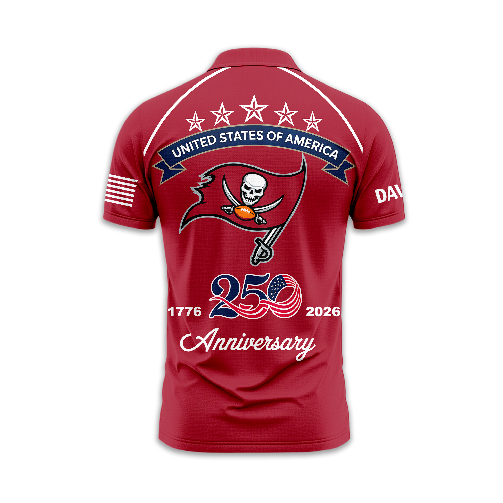 Tampa Bay Buccaneers | Premium NFL American Semiquincentennial Polo Shirt TTH2105344 - Image 2