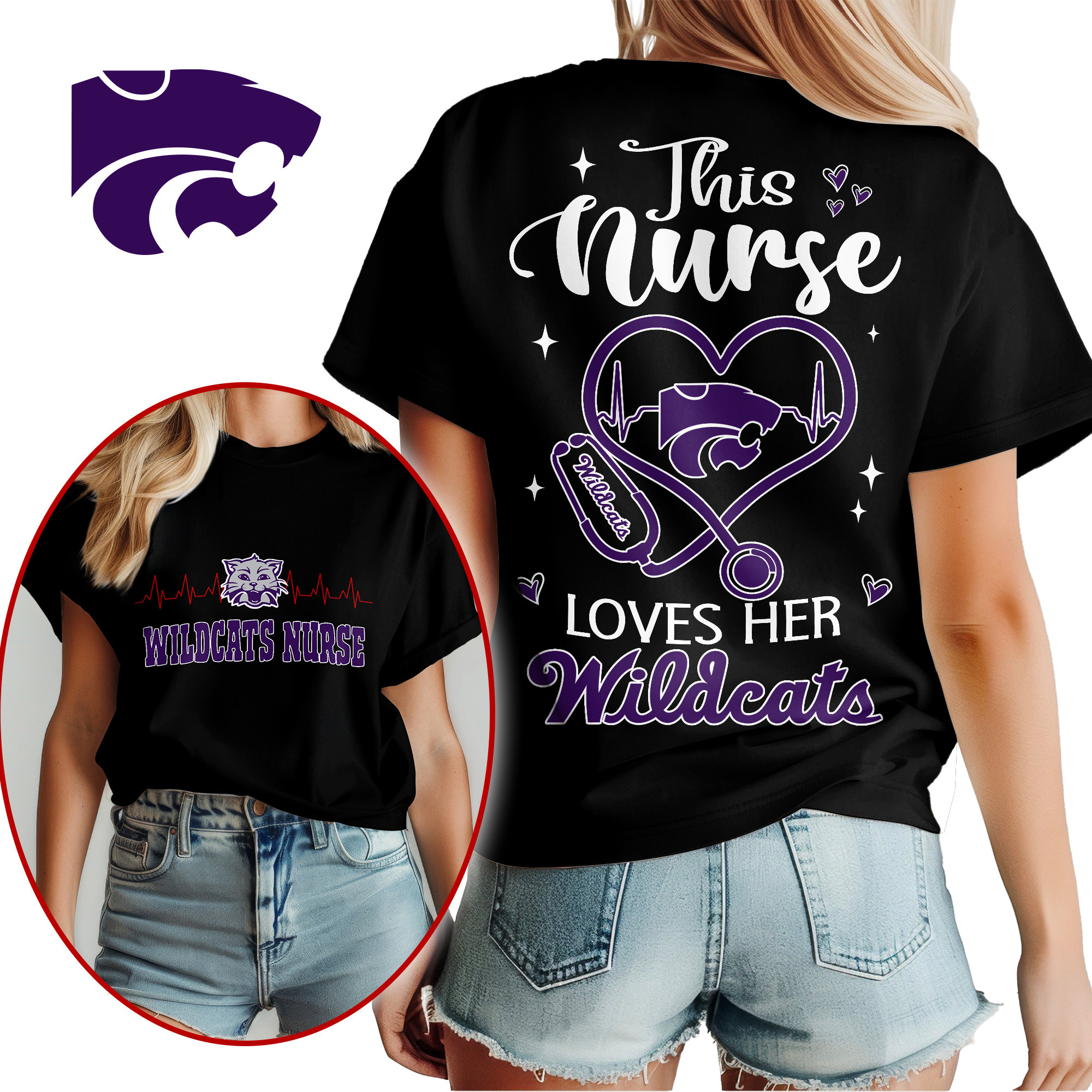 Kansas State Wildcats | Premium Nurse Appreciation Month Women’s Shirt TTH2105224