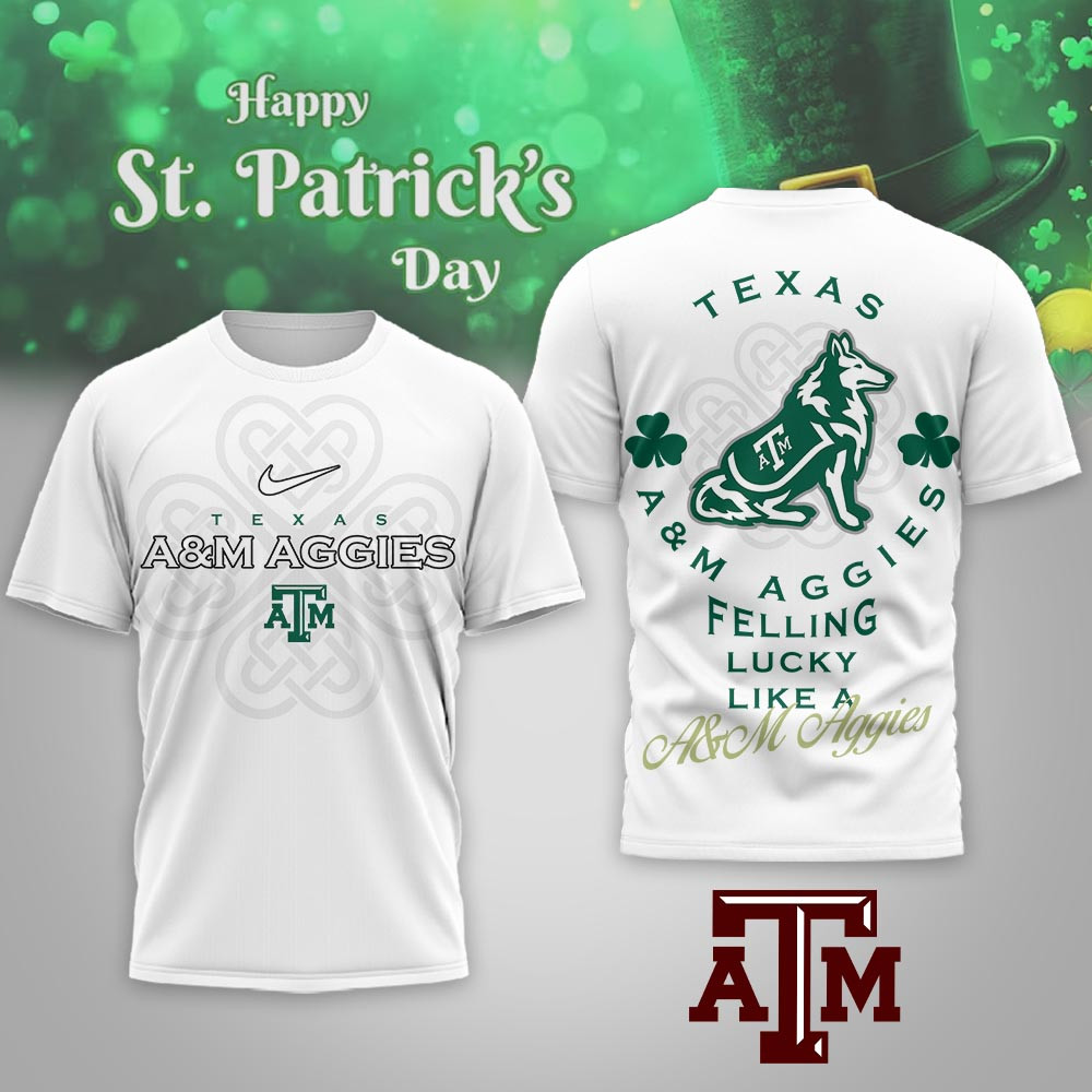 Texas A&M Aggies | Premium NCAA Lucky St. Patricks Day Shirt TTH2105302