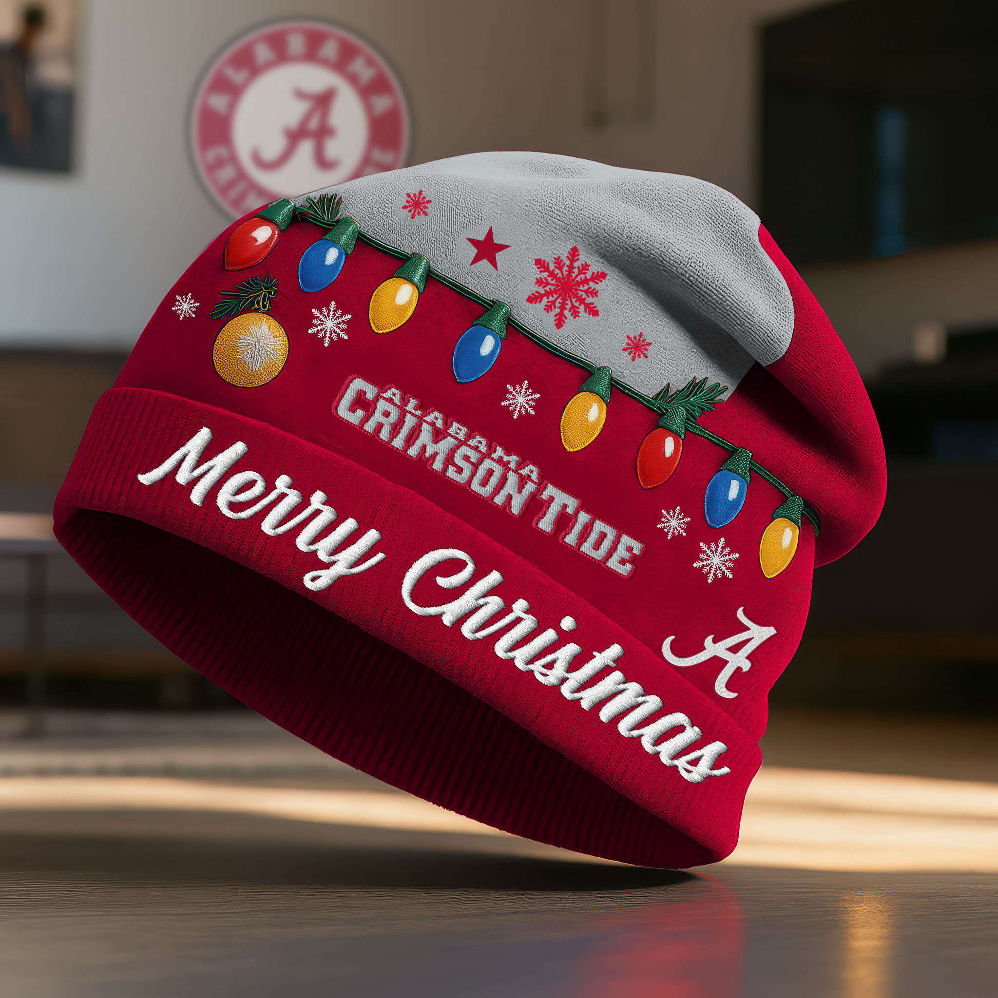 Alabama Crimson Tide | Premium NCAA Christmas Beanie Hat TTH2105274 - Image 2