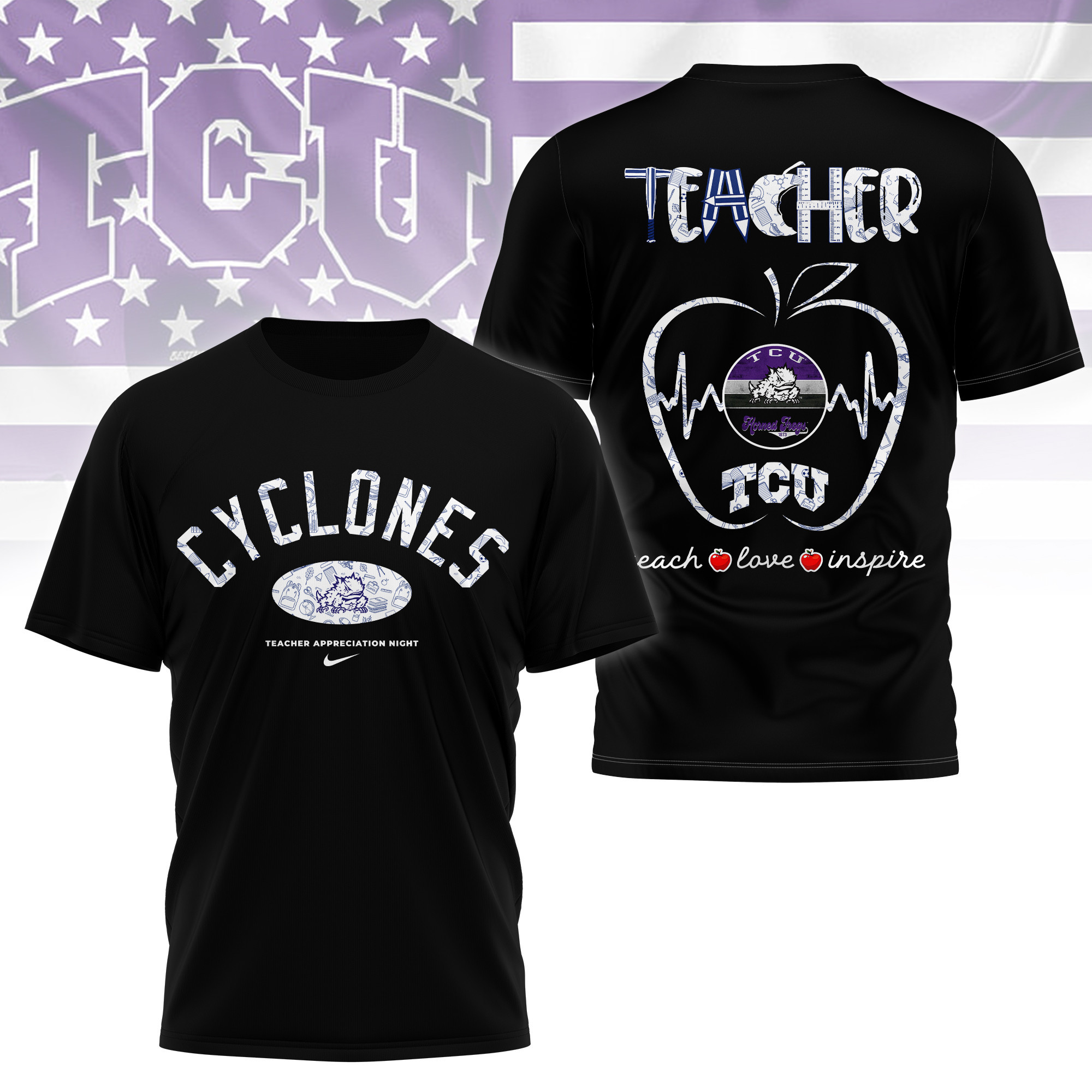 Tcu Horned Frogs | Premium Teacher Appreciation Day 3D Shirt TTH2105288