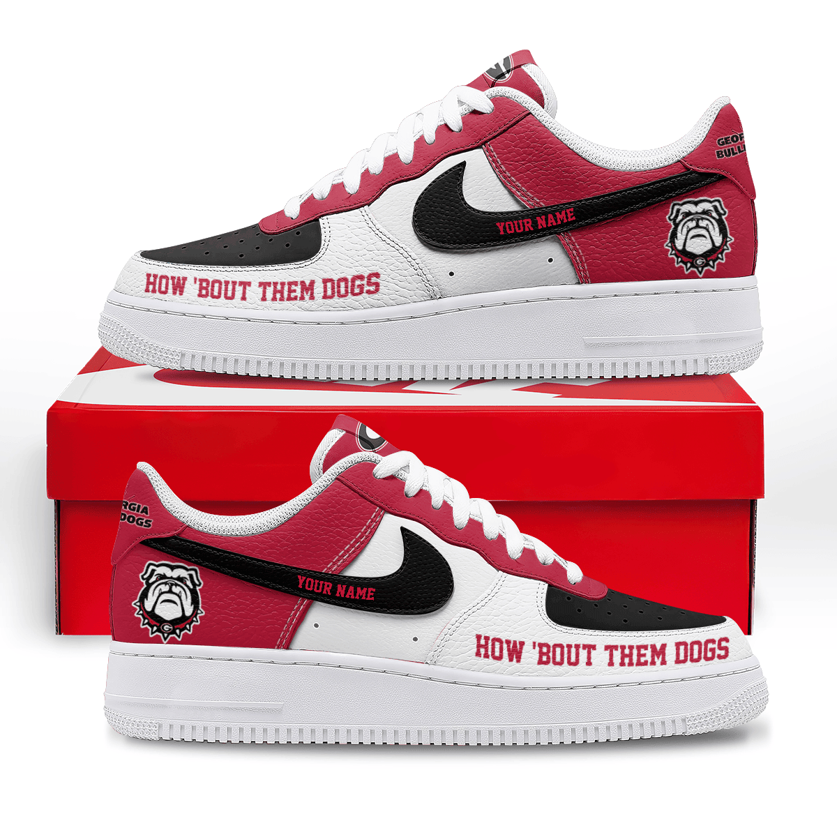 Georgia Bulldogs x Premium AF1 Shoes Limited Edition – Gift for Fans TTH190536