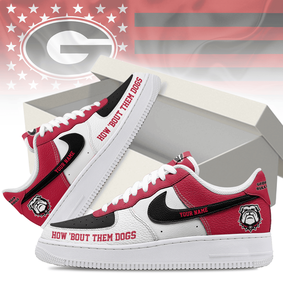Georgia Bulldogs x Premium AF1 Shoes Limited Edition – Gift for Fans TTH190536 - Image 2