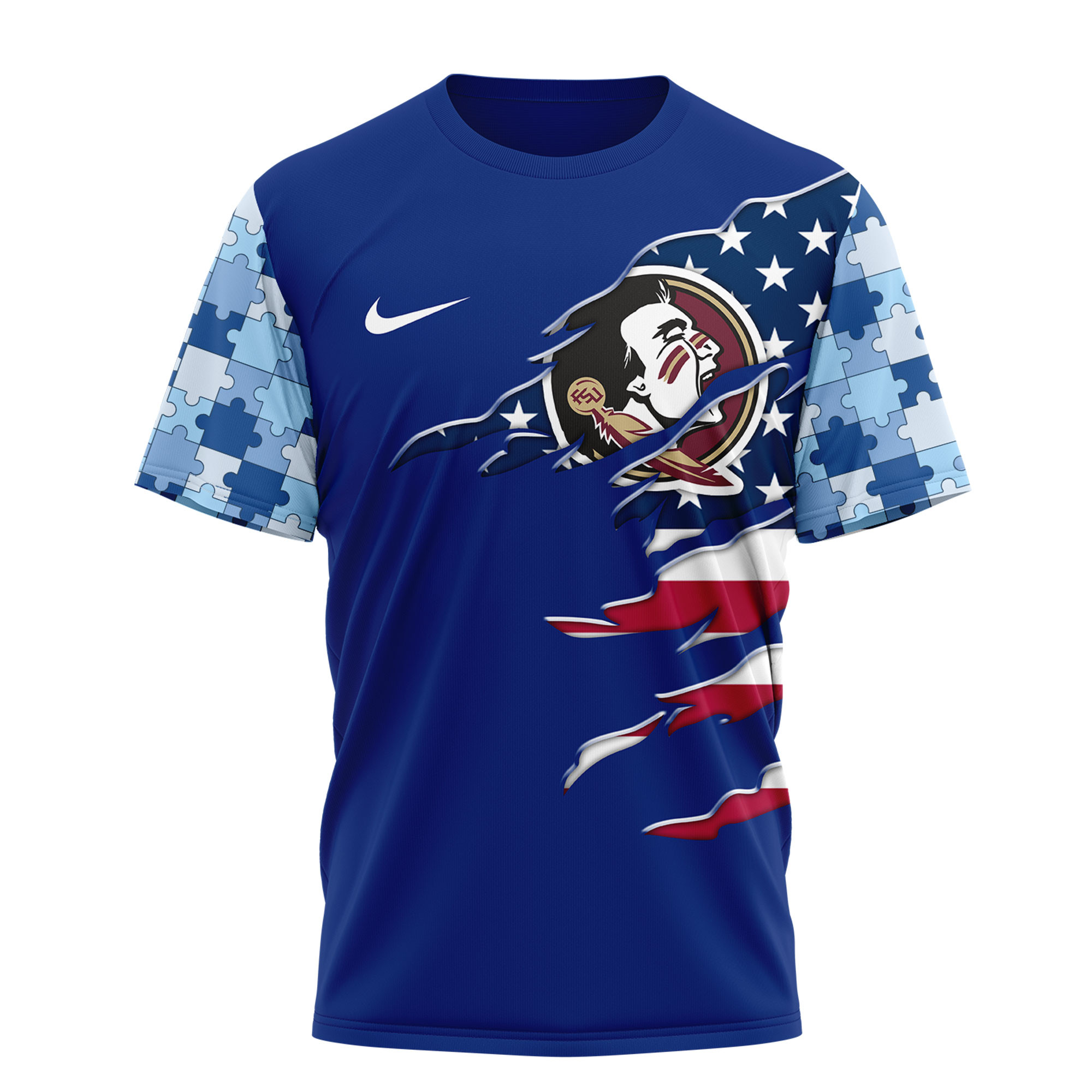 Florida State Seminoles | Premium NCAA Autism Strong 3D Shirt TTH2105279