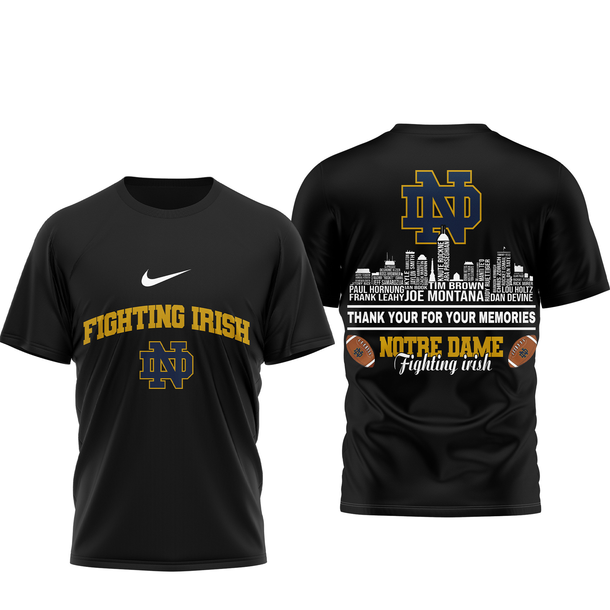 Notre Dame Fighting Irish | Premium Legends of the Game 3D Shirt TTH2105263