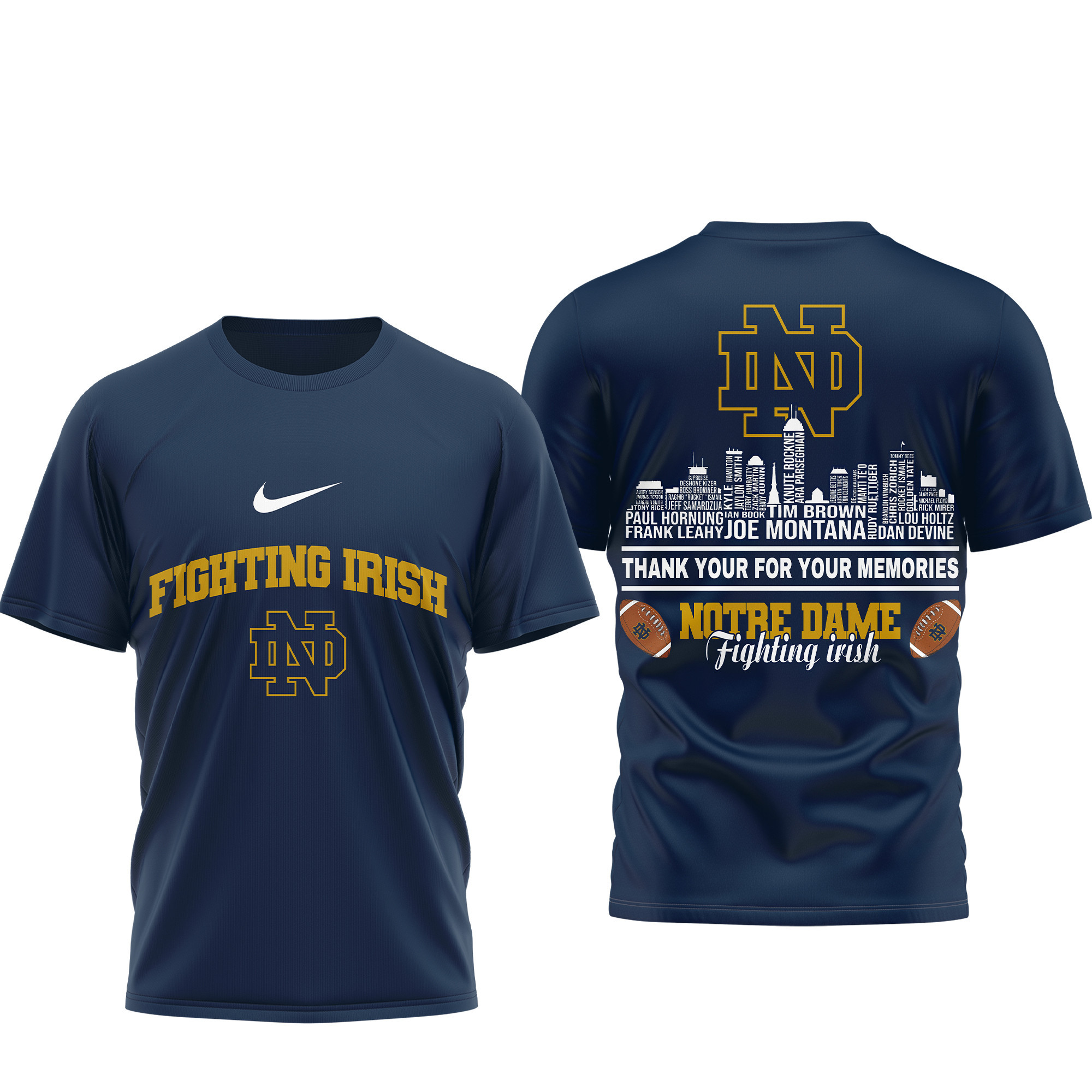Notre Dame Fighting Irish | Premium Legends of the Game 3D Shirt TTH2105263 - Image 2