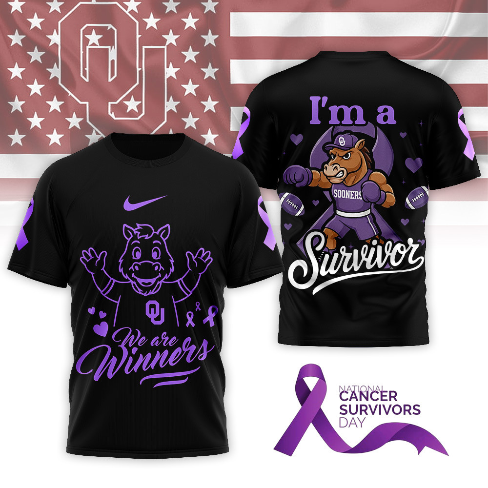 Oklahoma Sooners | Premium NCAA National Cancer Survivors Day 3D Shirt TTH2105320