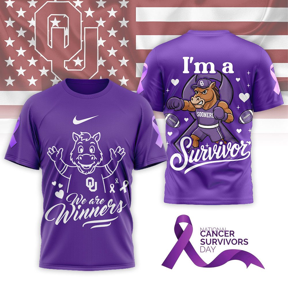 Oklahoma Sooners | Premium NCAA National Cancer Survivors Day 3D Shirt TTH2105320 - Image 2