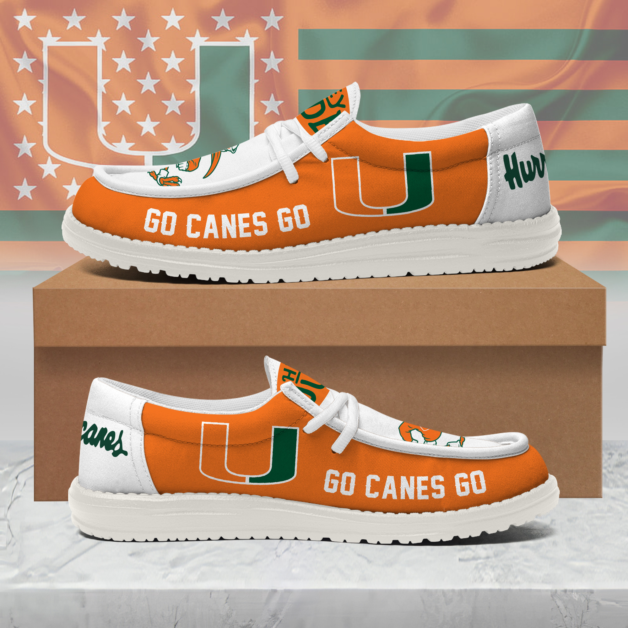 Miami Hurricanes x Premium Limited Edition Loafer Shoes – Gift for Fans TTH190535 - Image 2