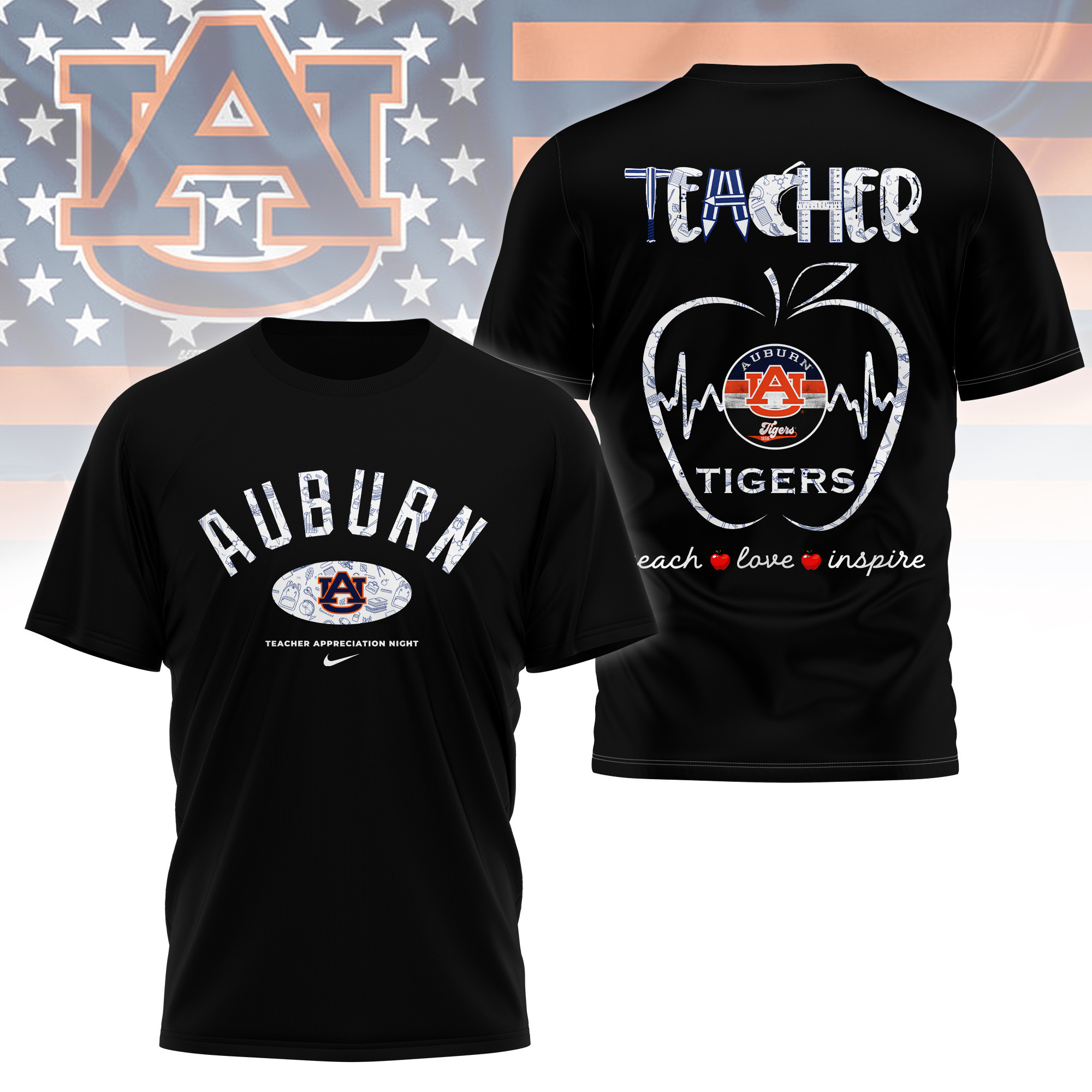 Auburn Tigers | Premium Teacher Appreciation Day 3D Shirt TTH2105288