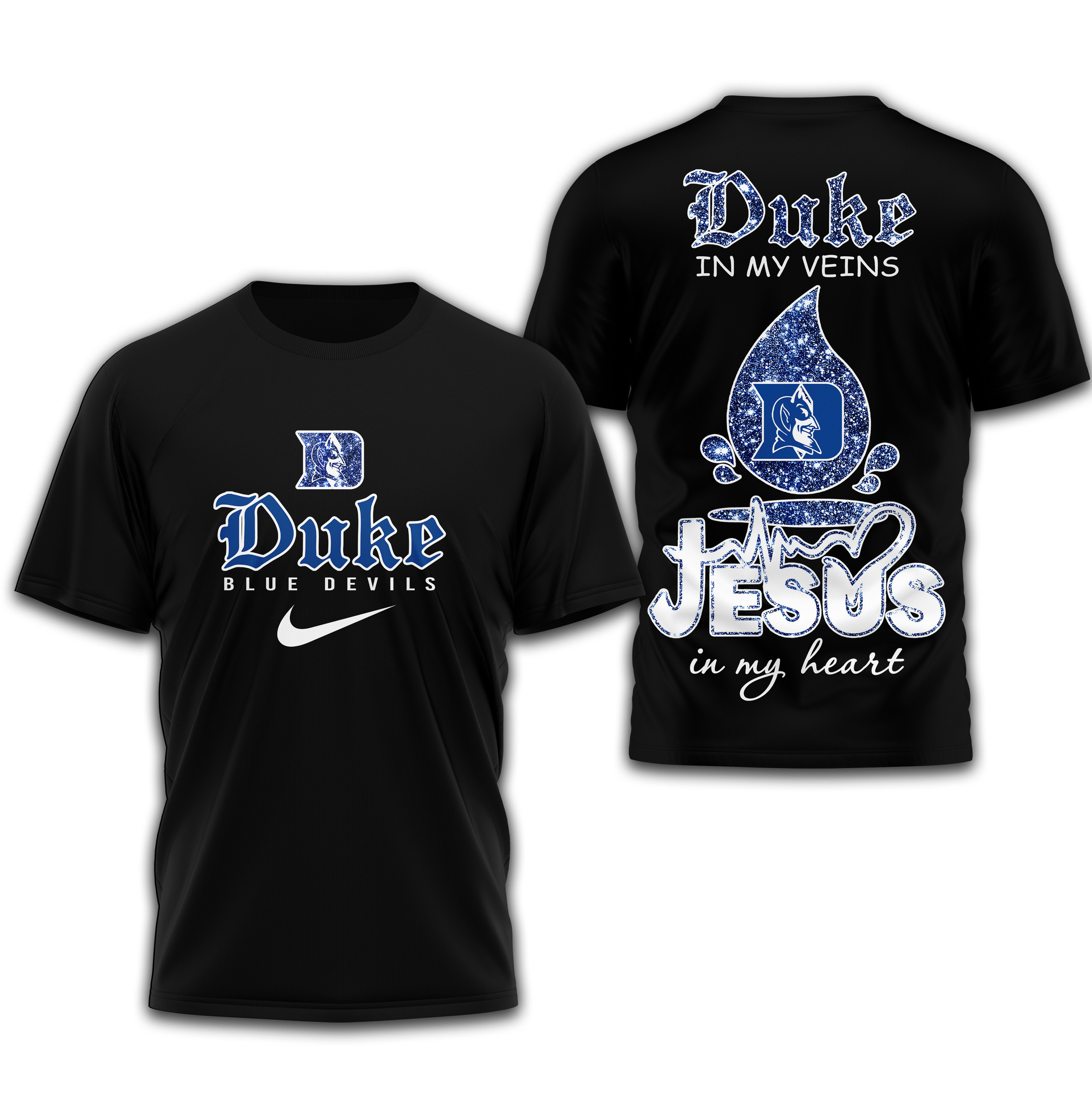 Duke Blue Devils | Premium Jesus In My Heart 3D Shirt TTH2105296