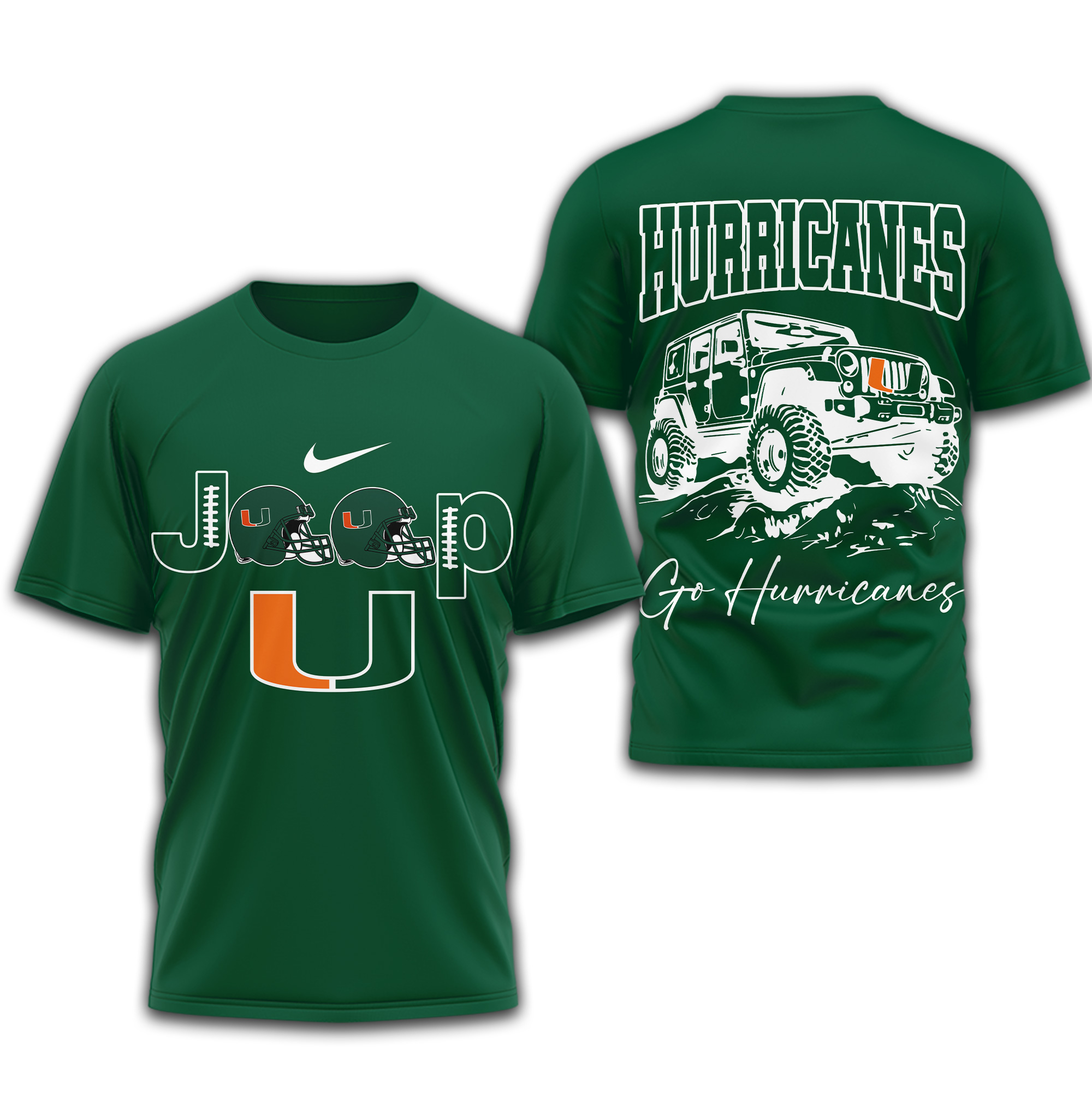 Miami Hurricanes | Premium NCAA Jeep 3D Shirt TTH2105266 - Image 2