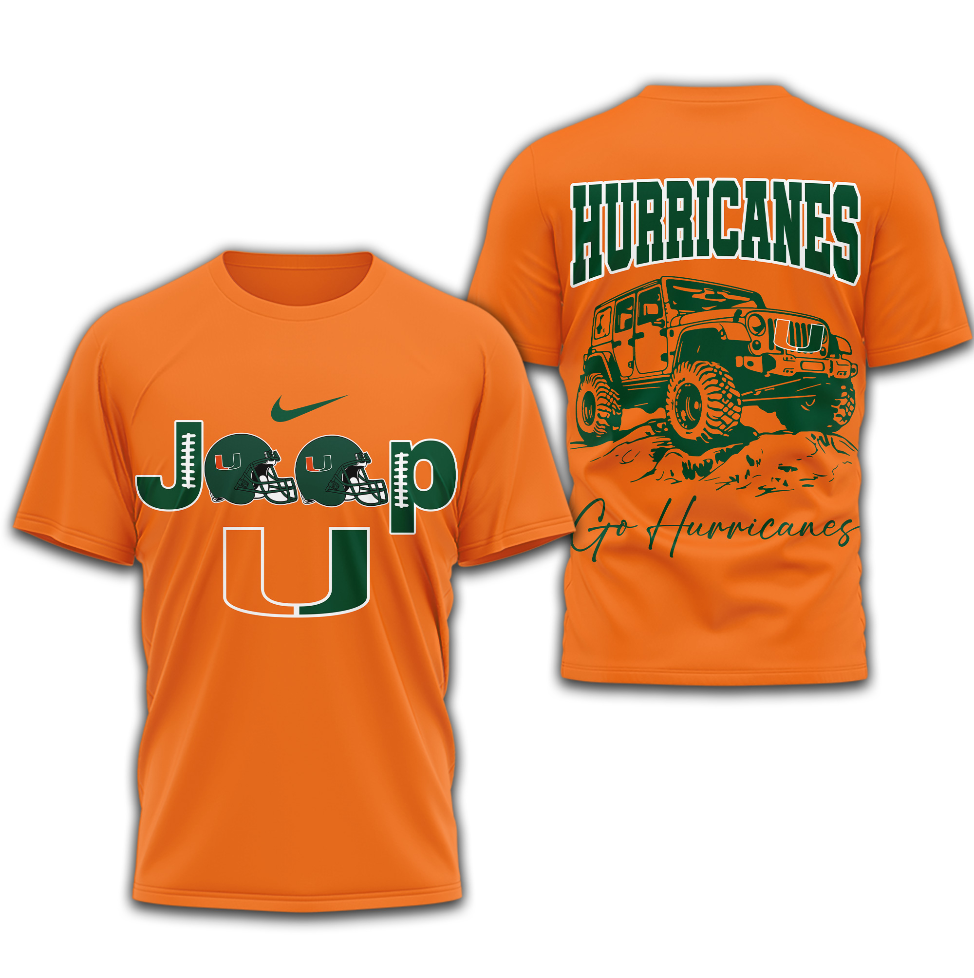 Miami Hurricanes | Premium NCAA Jeep 3D Shirt TTH2105266 - Image 3