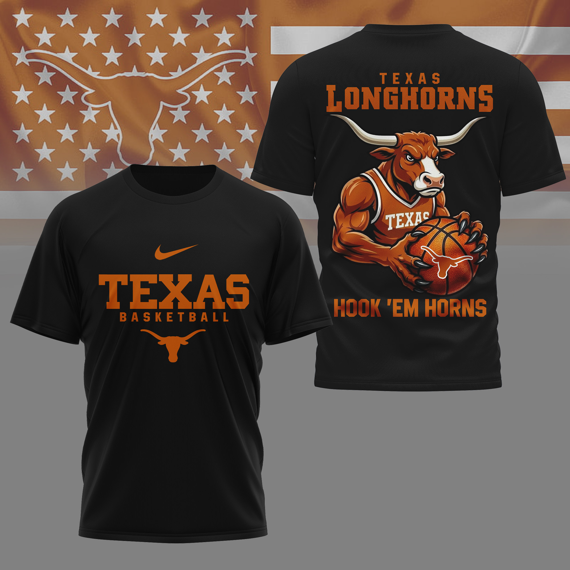 Texas Longhorns | Premium NCAA Game Day Basketball 3D Shirt TTH2105326