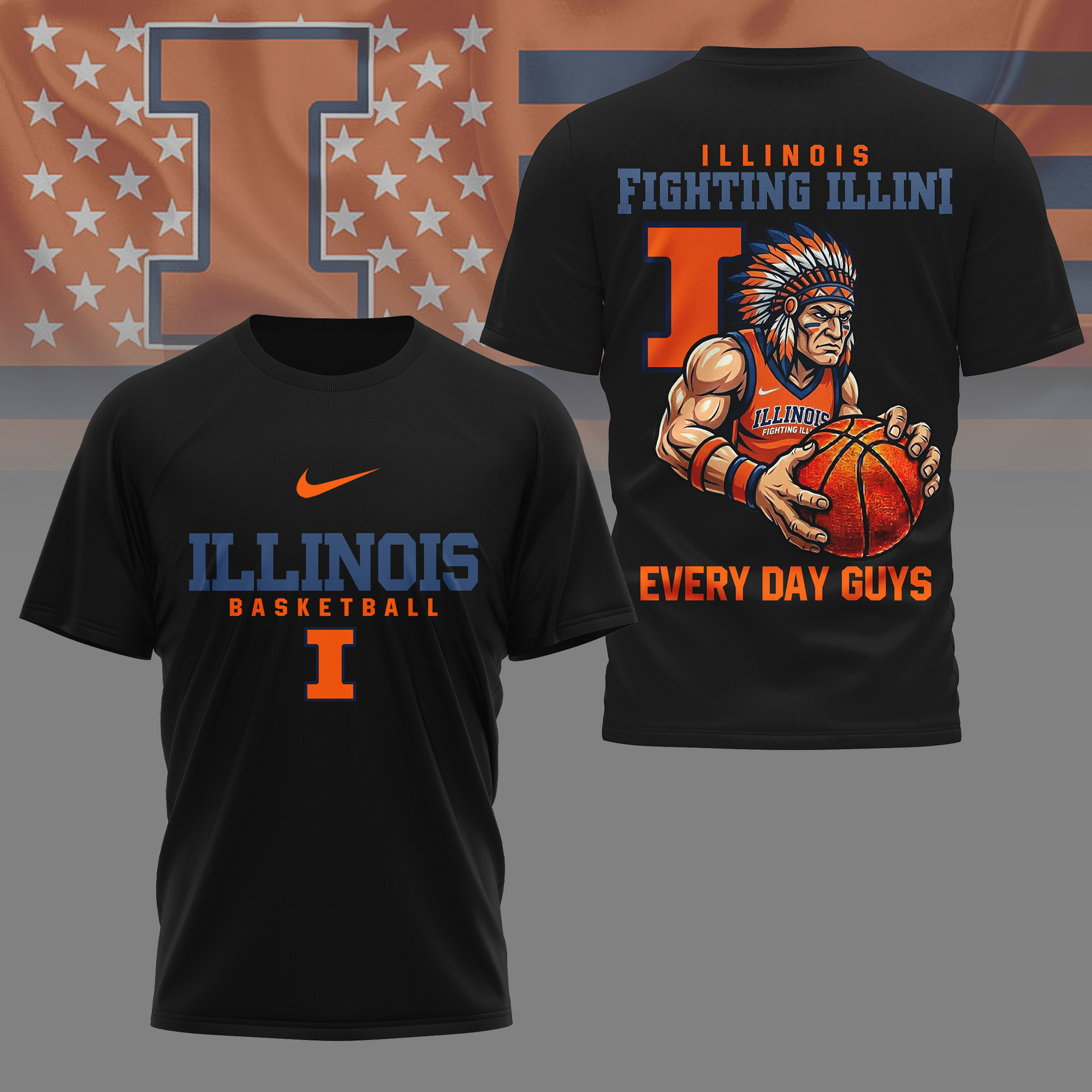 Illinois Fighting Illini | Premium NCAA Game Day Basketball 3D Shirt TTH2105326