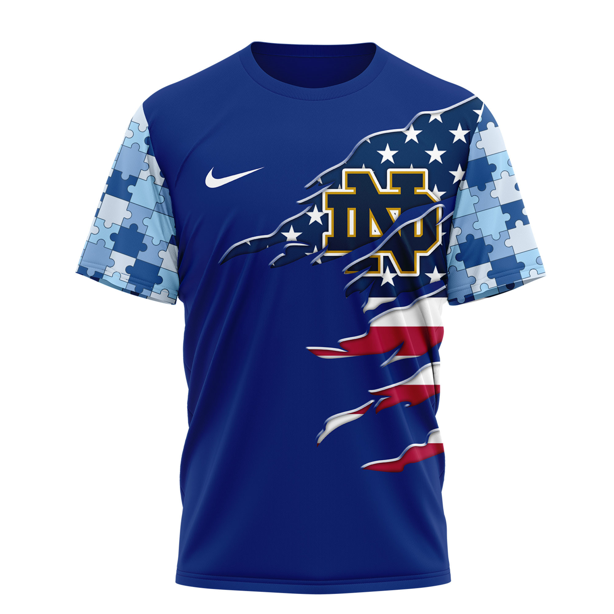 Notre Dame Fighting Irish | Premium NCAA Autism Strong 3D Shirt TTH2105279